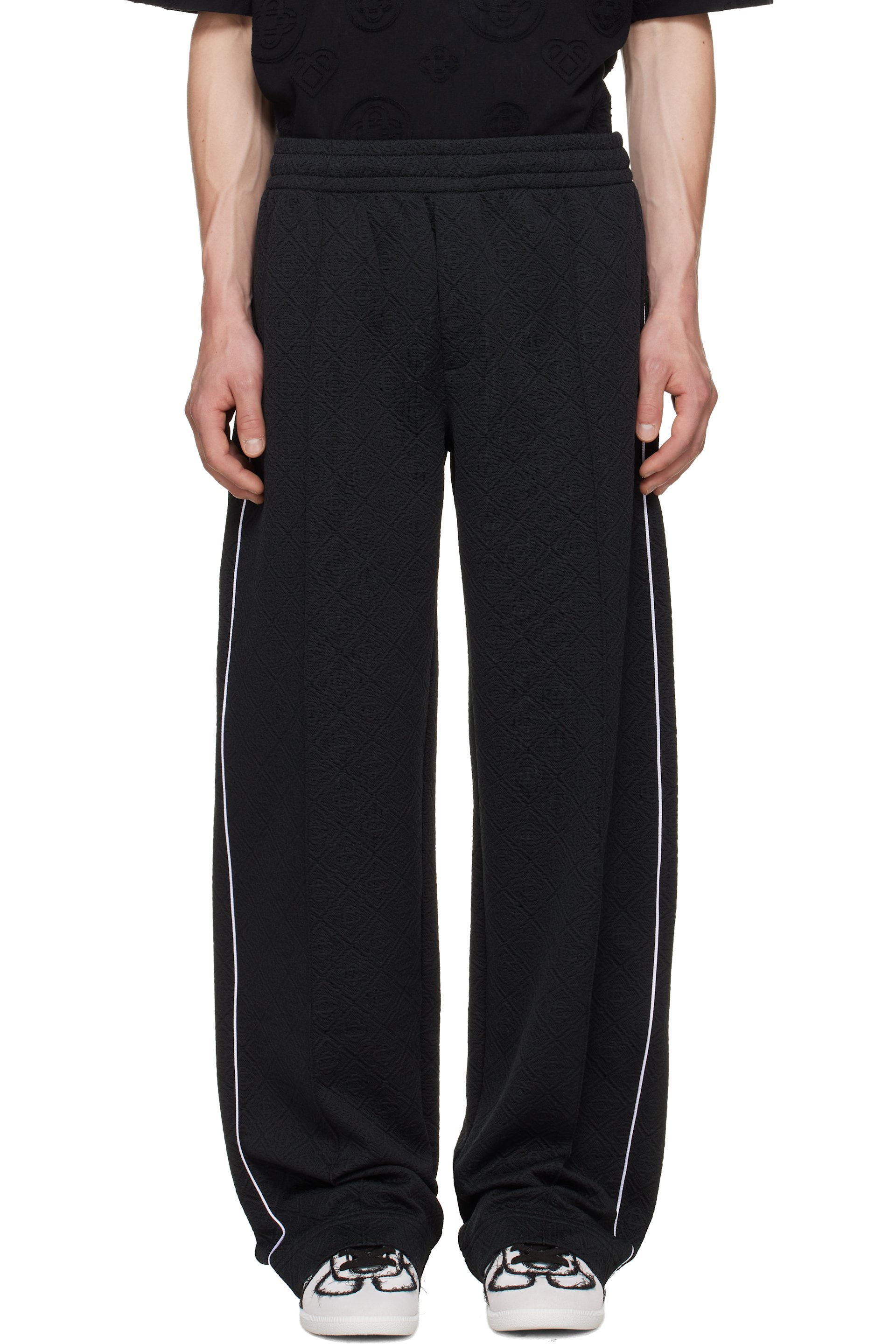 Casablanca - Black Raised Monogram Track Pants