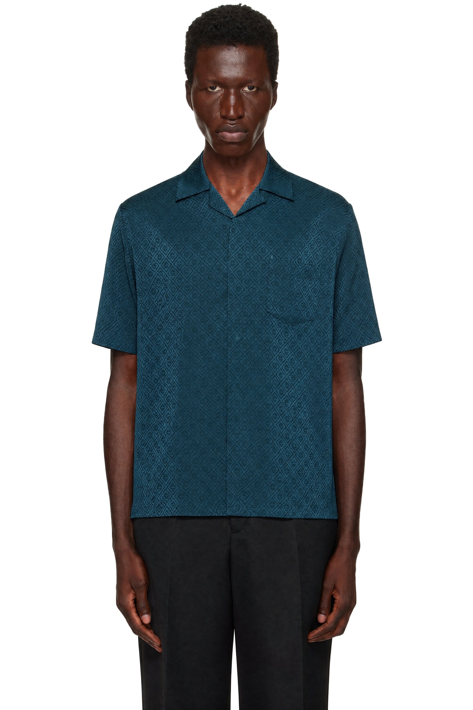 Casablanca - Green Viscose Monogram Shirt