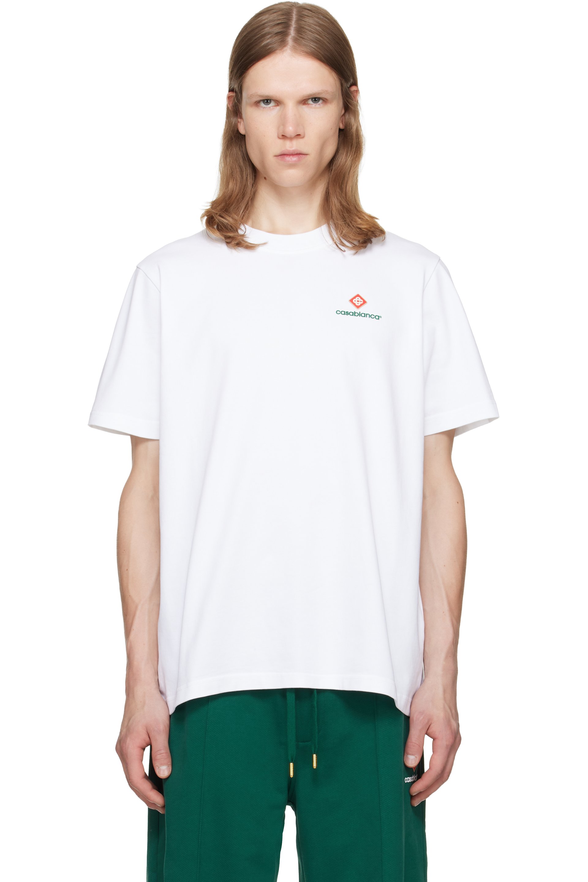 Casablanca - White Sport Type Oversized Short Sleeve T‑shirt