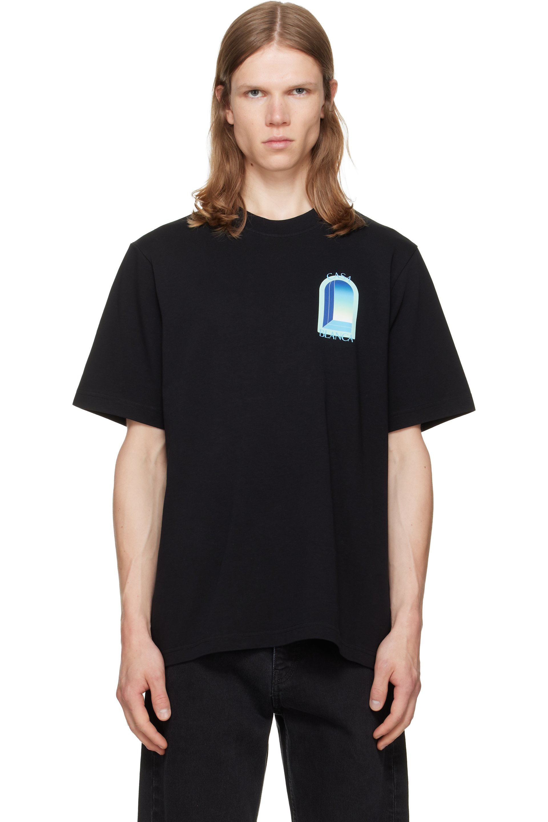 Casablanca - Black 'L'Arche' Short Sleeve T‑shirt