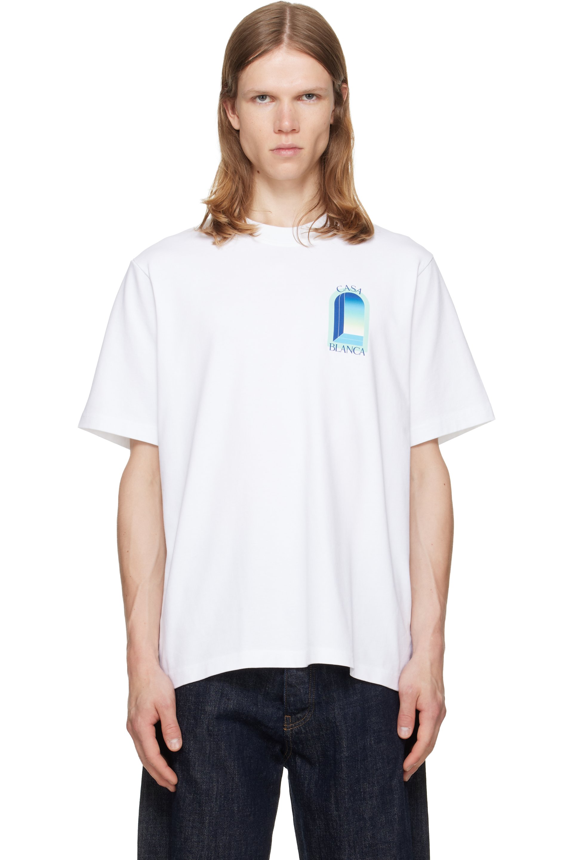 Casablanca - White 'L'Arche' Short Sleeve T‑shirt