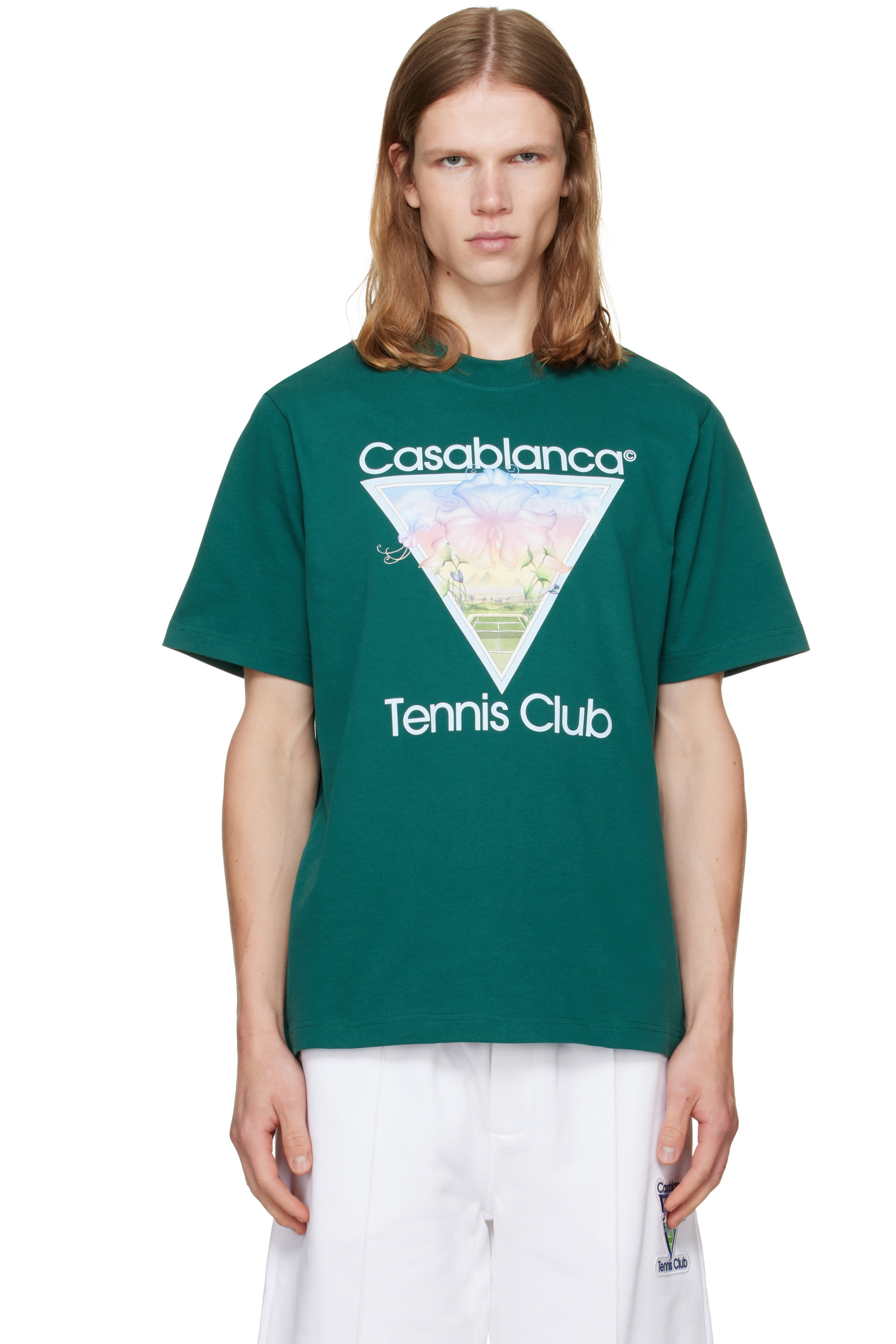 Casablanca - Green Tennis Club Icon Short Sleeve T‑shirt