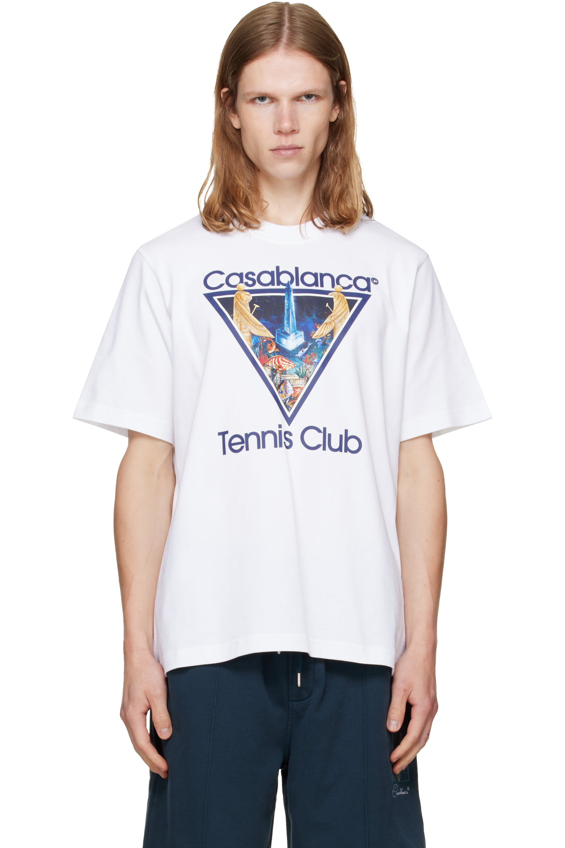 Casablanca - 白色 Monde Perdu Tennis Club Icon T 恤