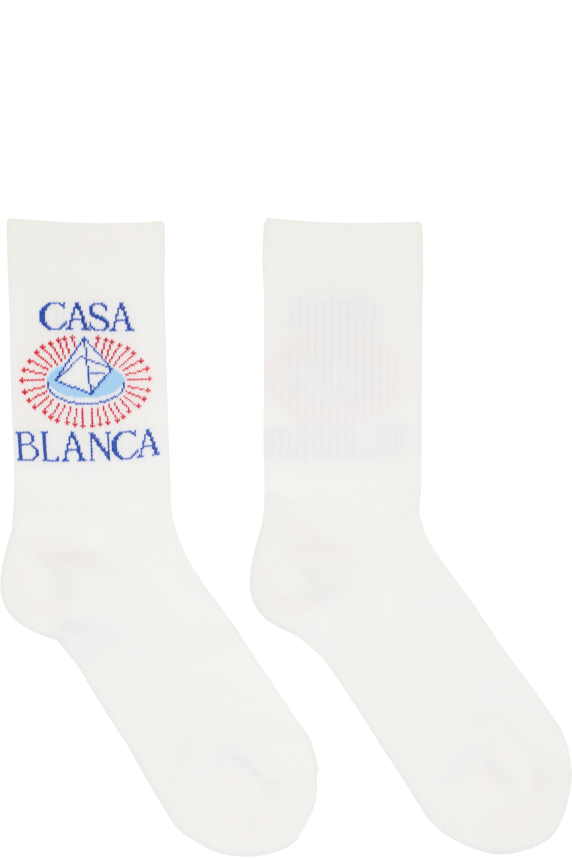 Casablanca - Chaussettes blanches à image à logo