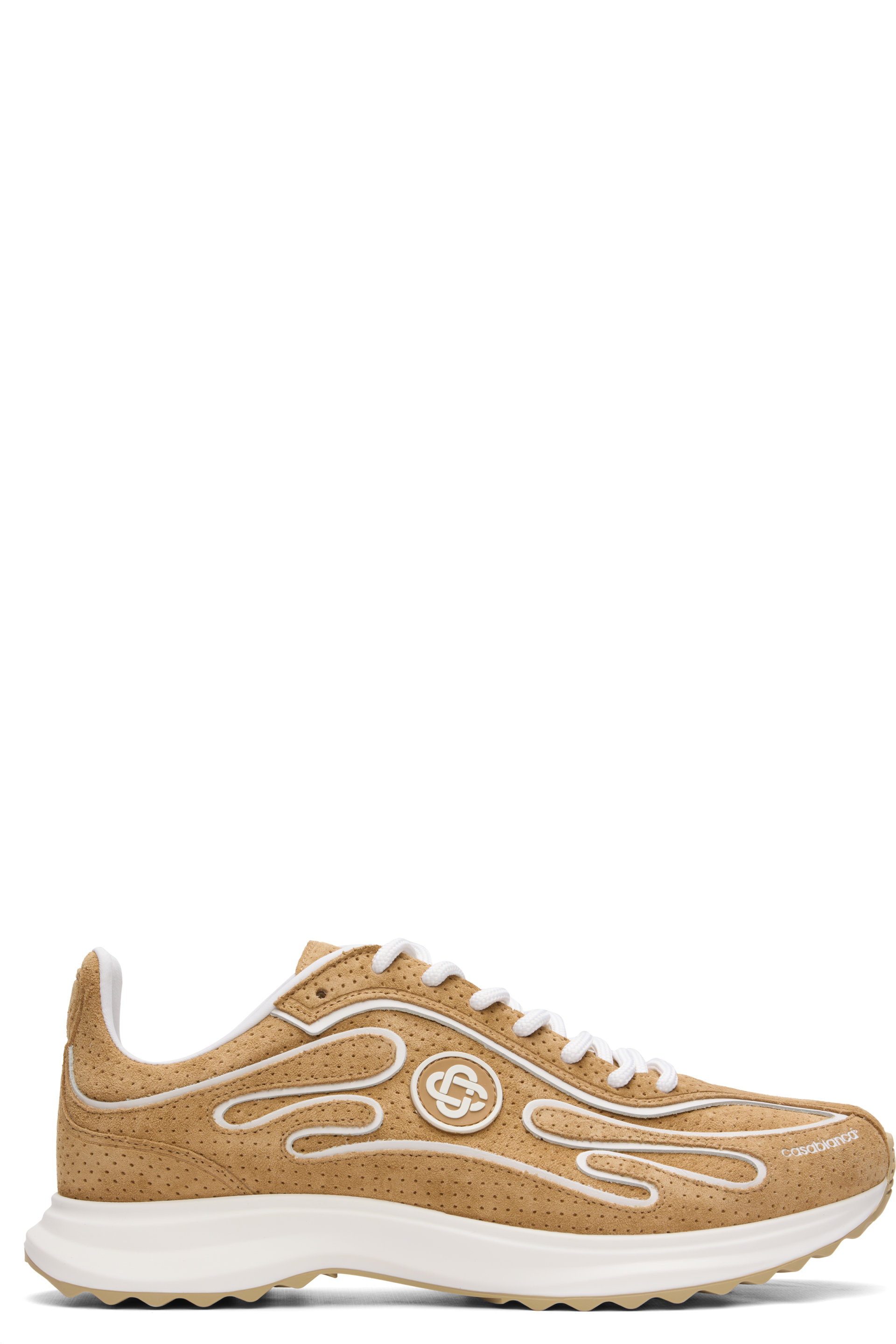 Casablanca - Beige Faux-Suede Stade Sneakers