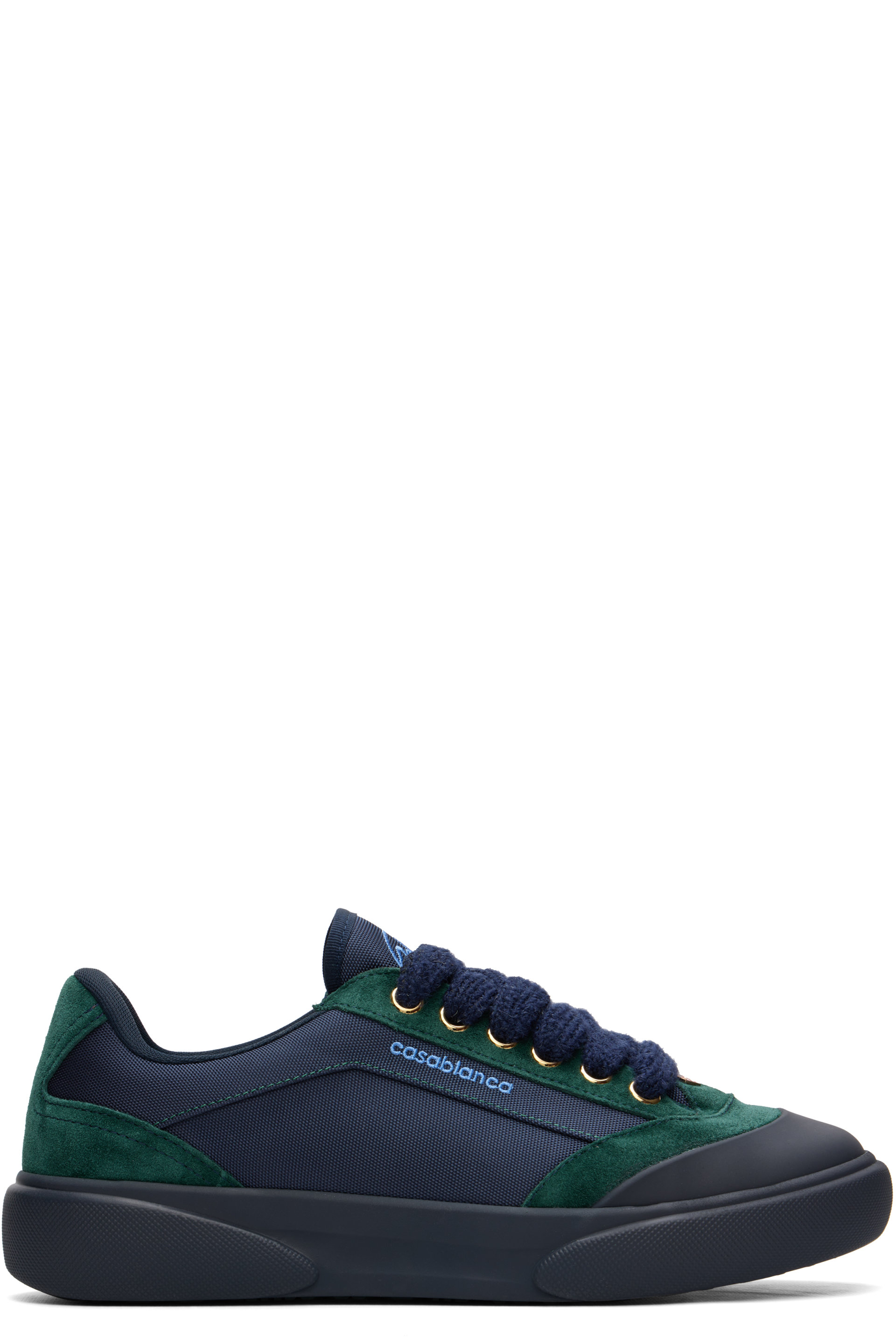 Casablanca - Navy & Green Del Mar Sneakers