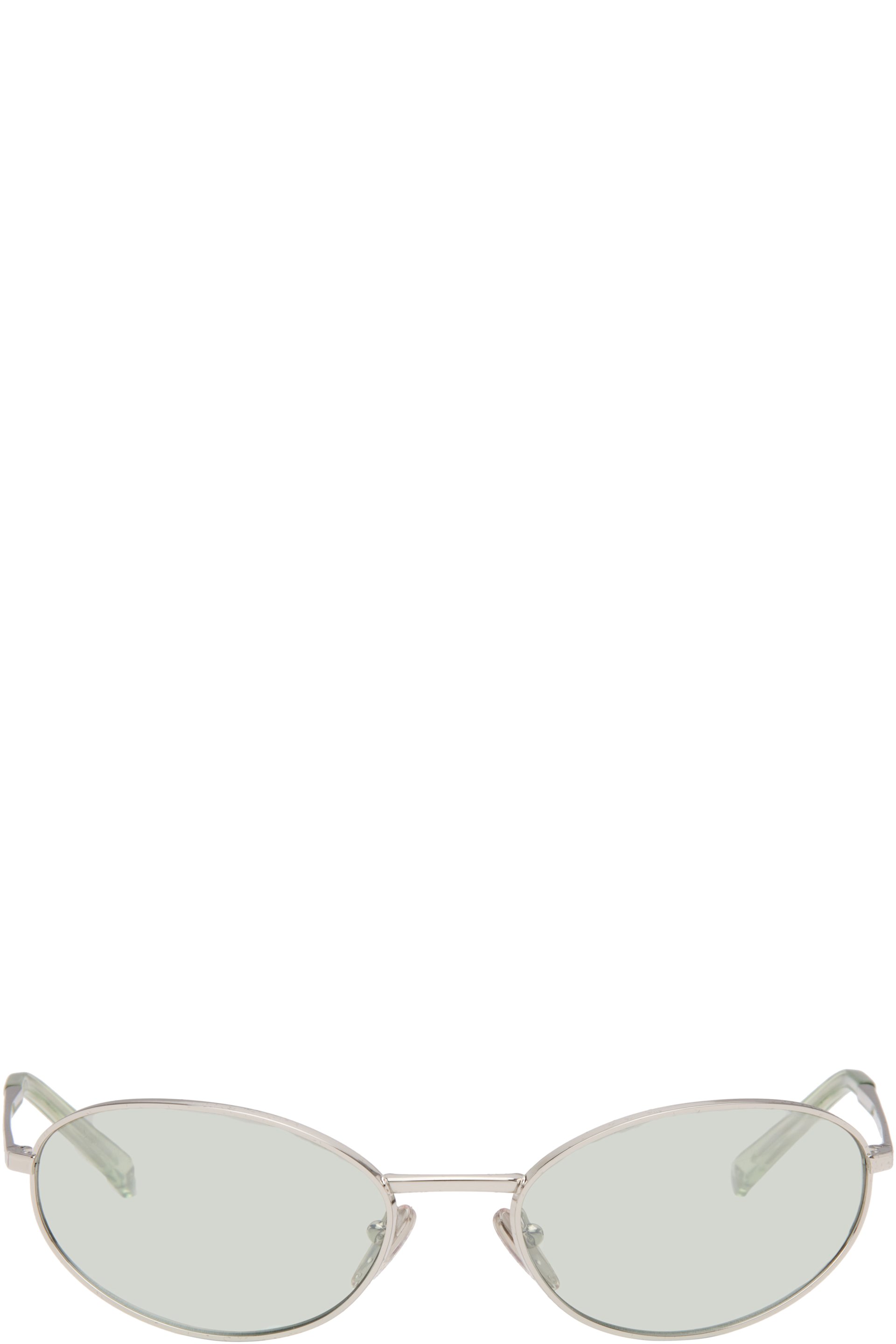 Prada Eyewear - Silver Logo Sunglasses