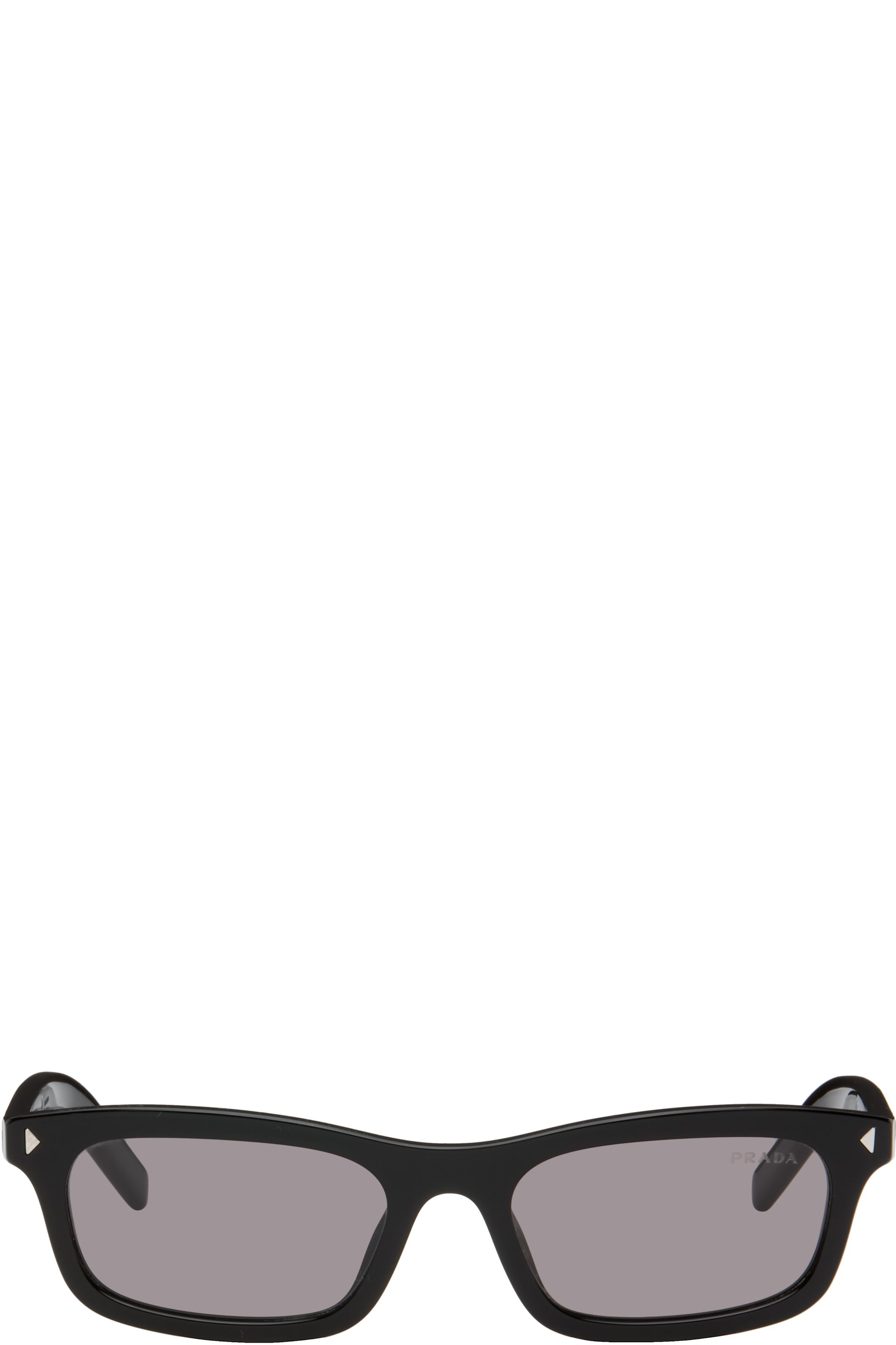 Prada Eyewear - Black Iconic Metal Plaque Sunglasses