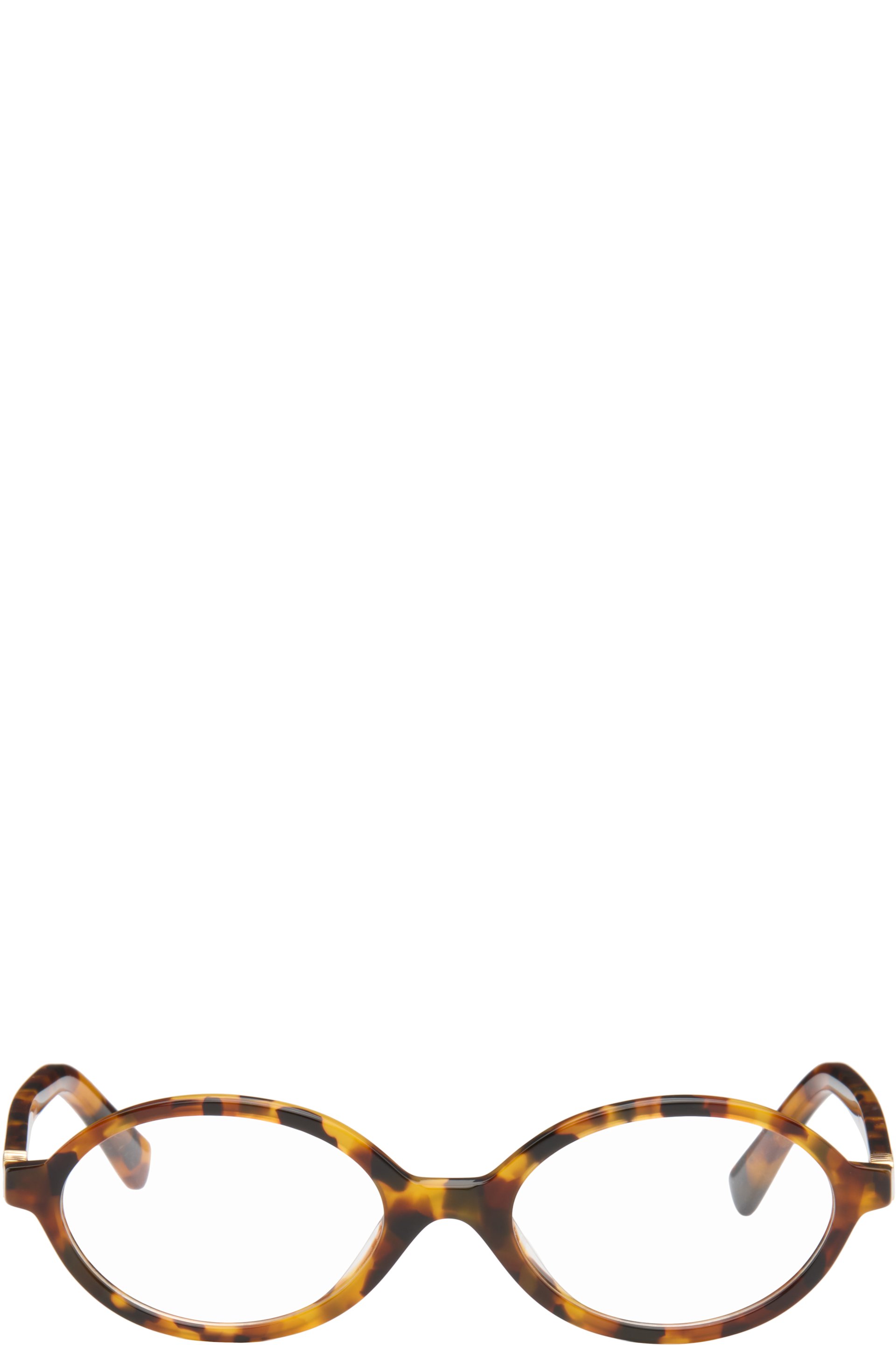 Miu Miu Eyewear - Lunettes brunes à logos - Regard