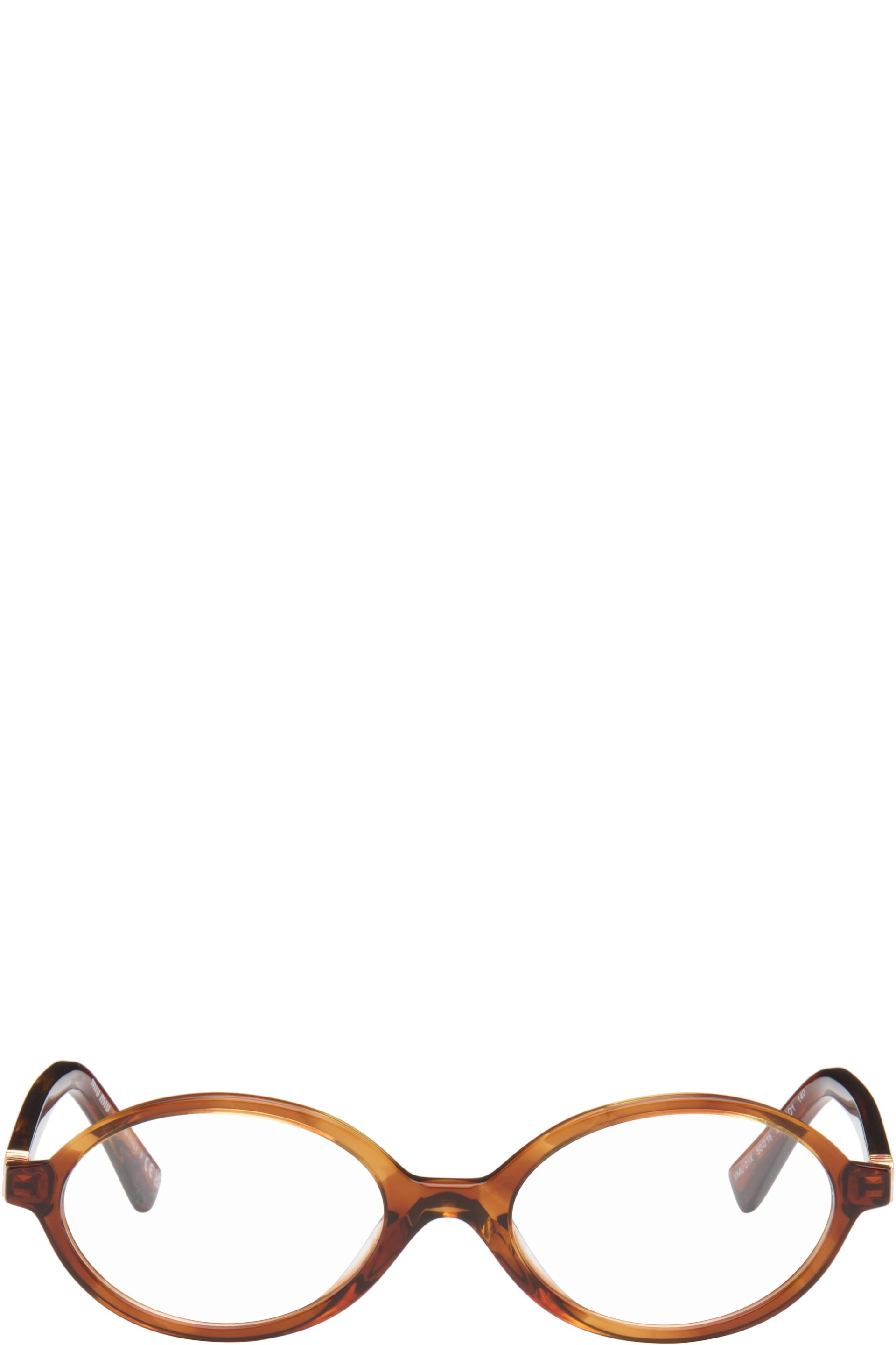 Miu Miu Eyewear - Lunettes ovales Breaking the Rules brunes
