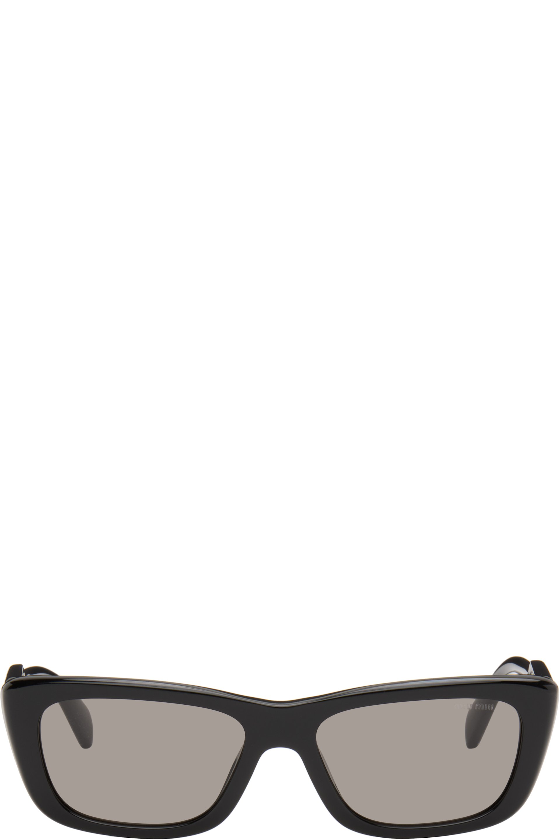 Miu Miu Eyewear - Lunettes de soleil noires à logos