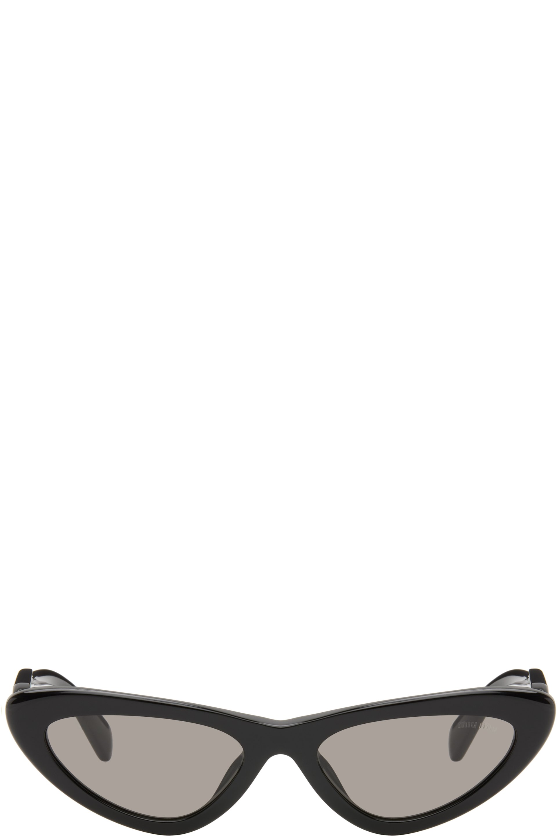 Miu Miu Eyewear - Lunettes de soleil noires à logos