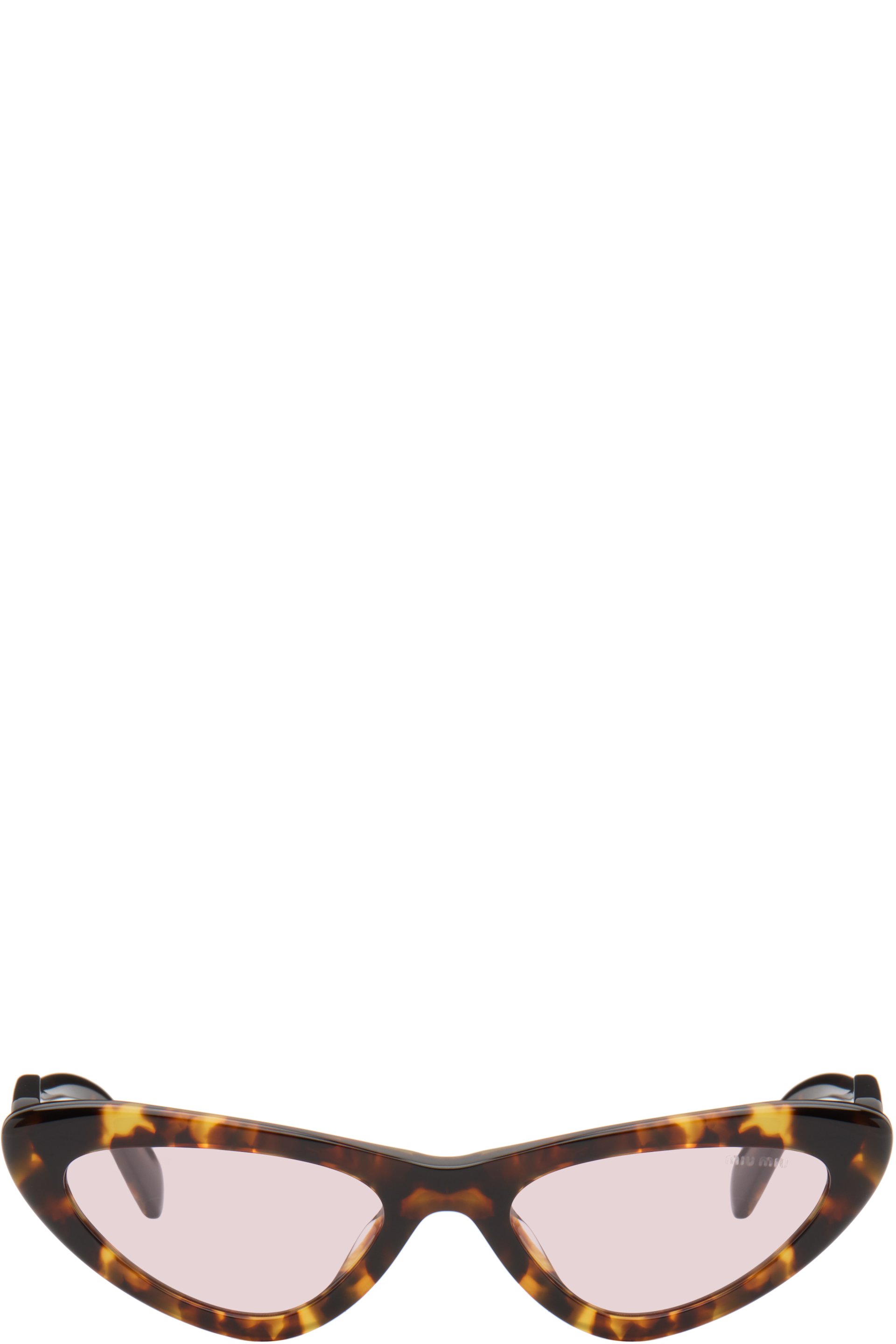 Miu Miu Eyewear - Lunettes de soleil œil-de-chat brunes