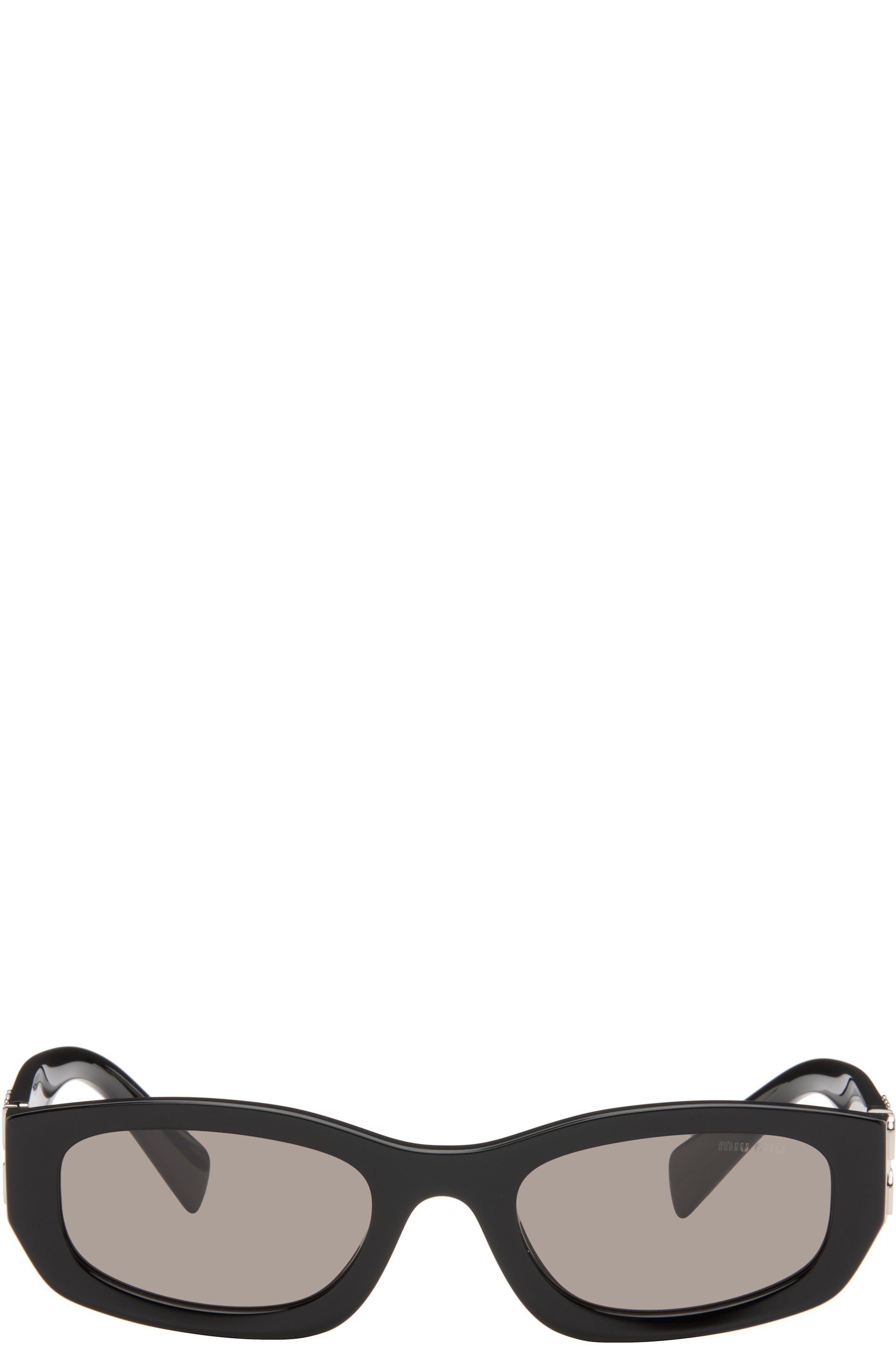 Miu Miu Eyewear - Lunettes de soleil noires à logos - Glimpse