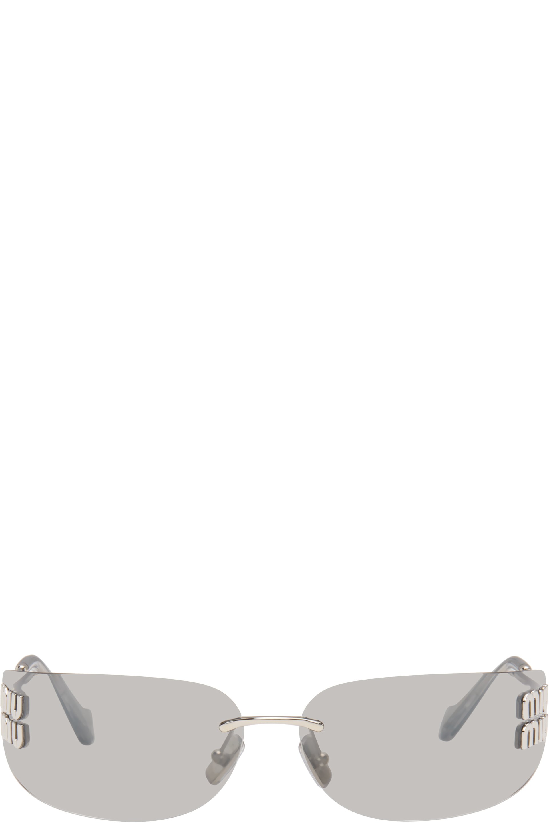 Miu Miu Eyewear - Lunettes de soleil Aube argentées
