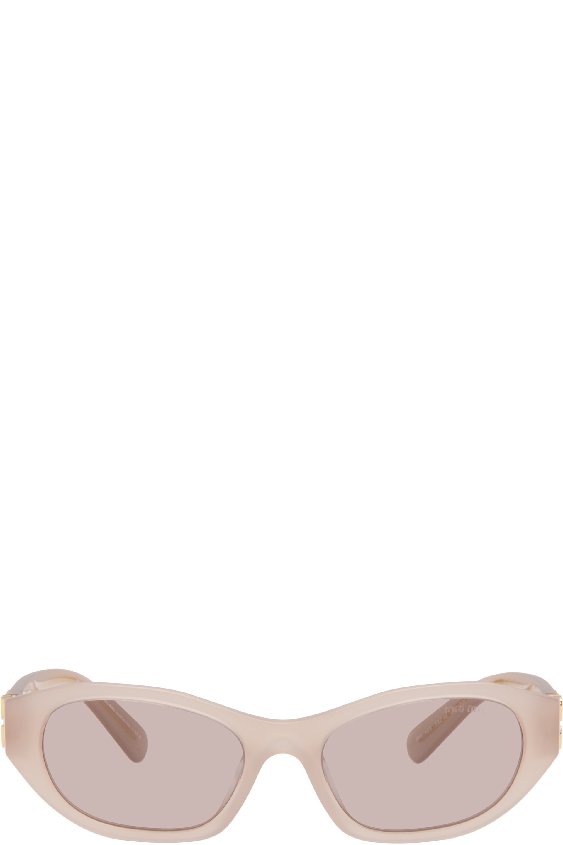 Miu Miu Eyewear - Lunettes de soleil grises à logos