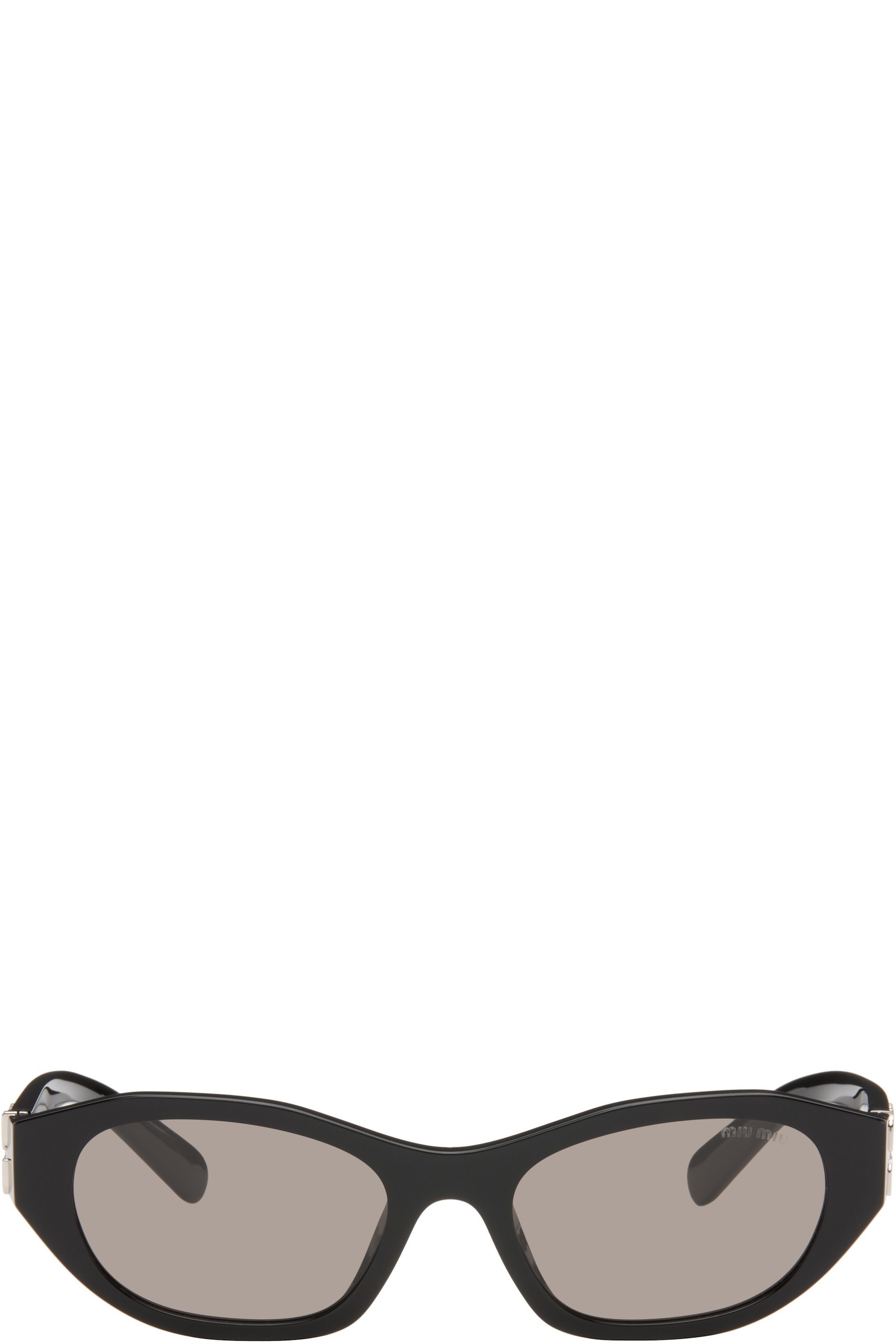 Miu Miu Eyewear - Lunettes de soleil rectangulaires noires