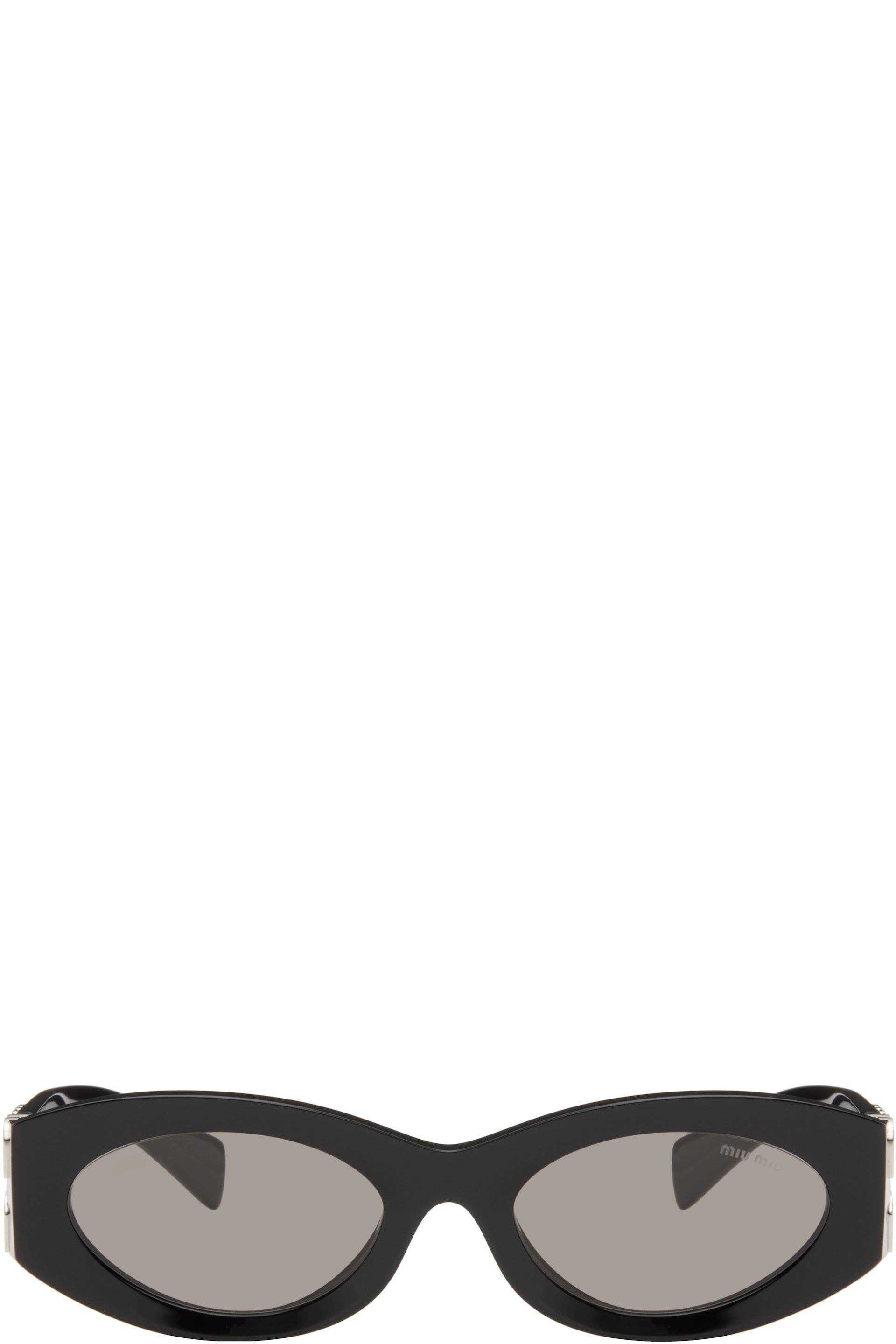 Miu Miu Eyewear - Lunettes de soleil noires à logos - Glimpse