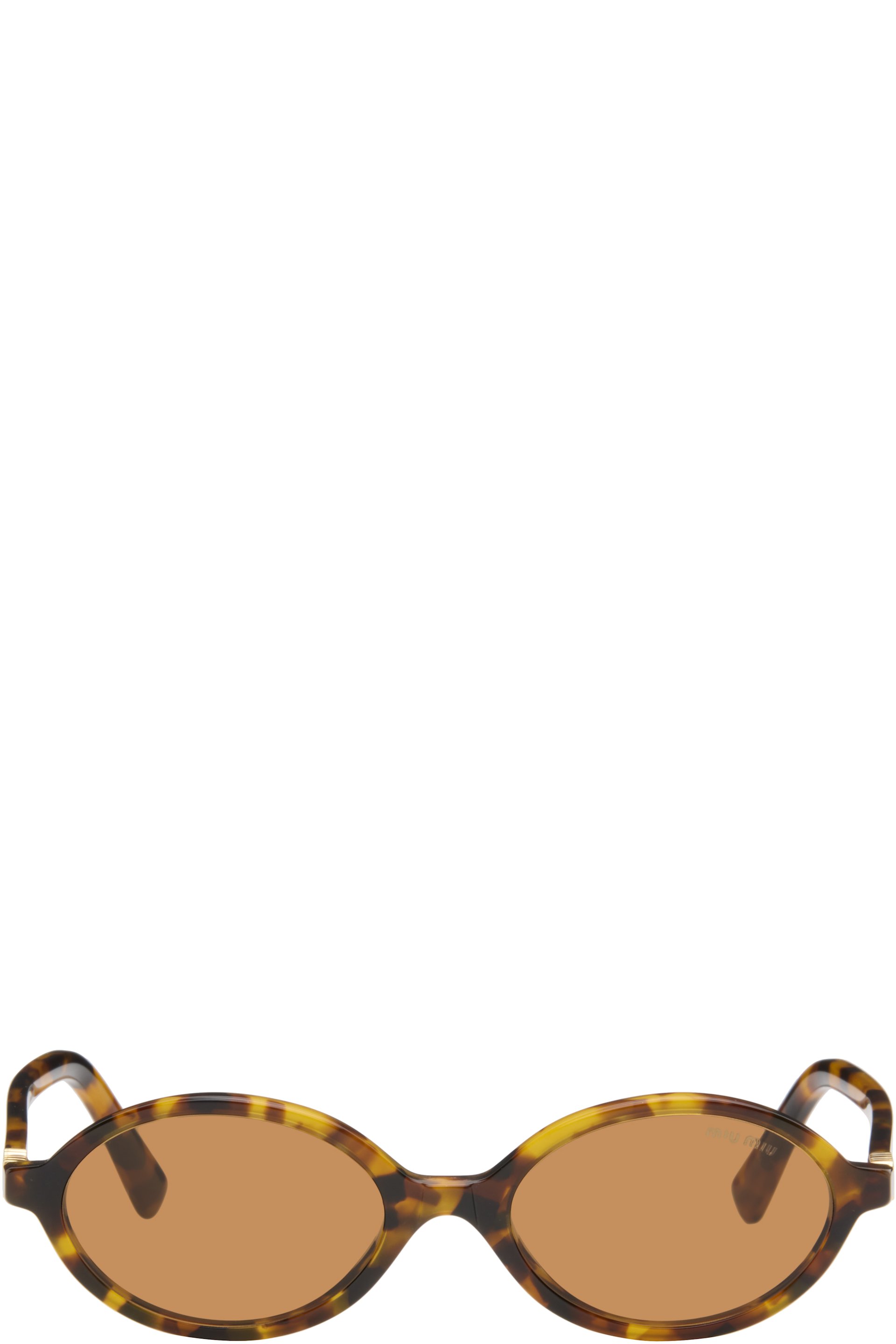 Miu Miu Eyewear - Lunettes de soleil Miu brunes - Regard