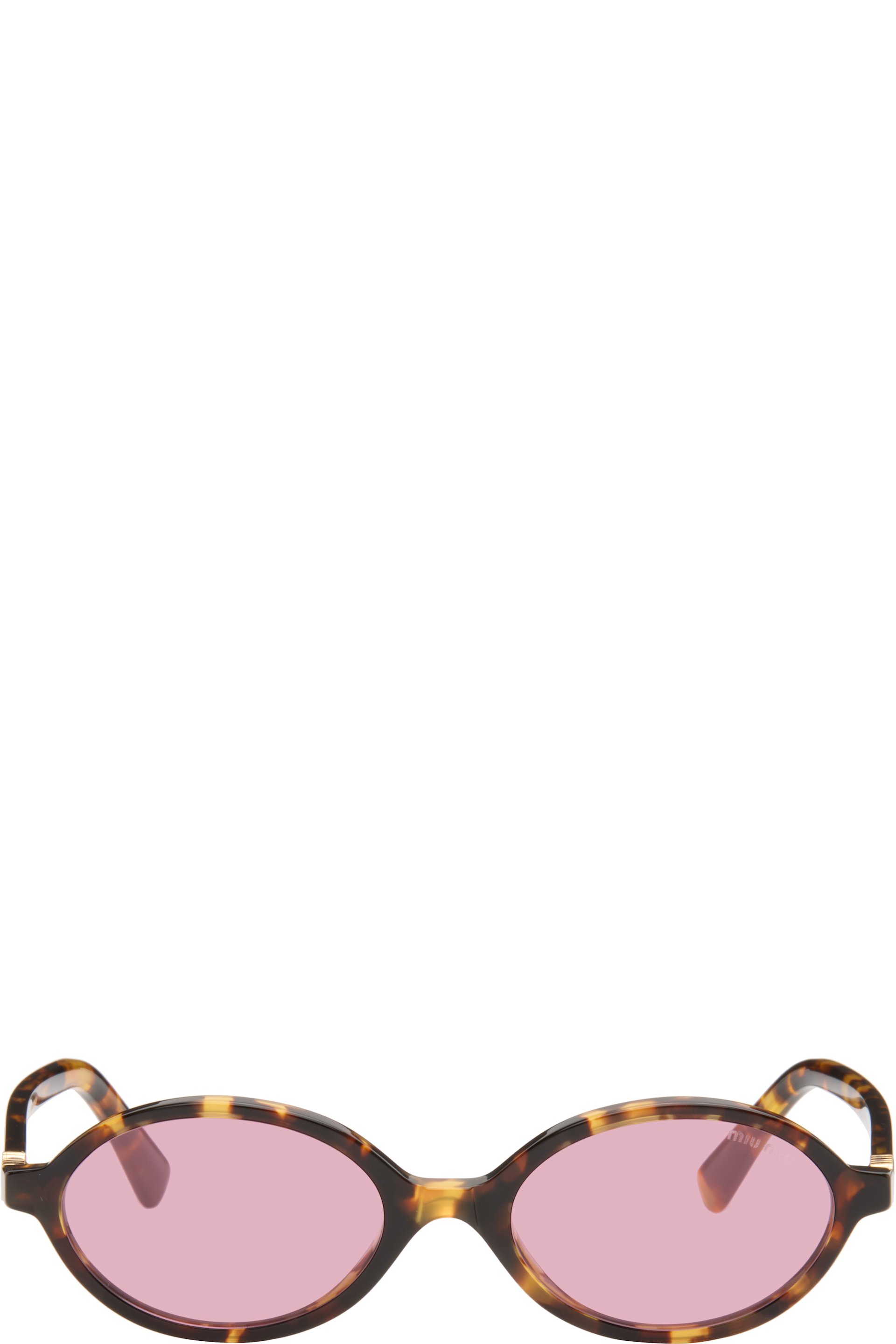 Miu Miu Eyewear - Lunettes de soleil Miu brunes - Regard