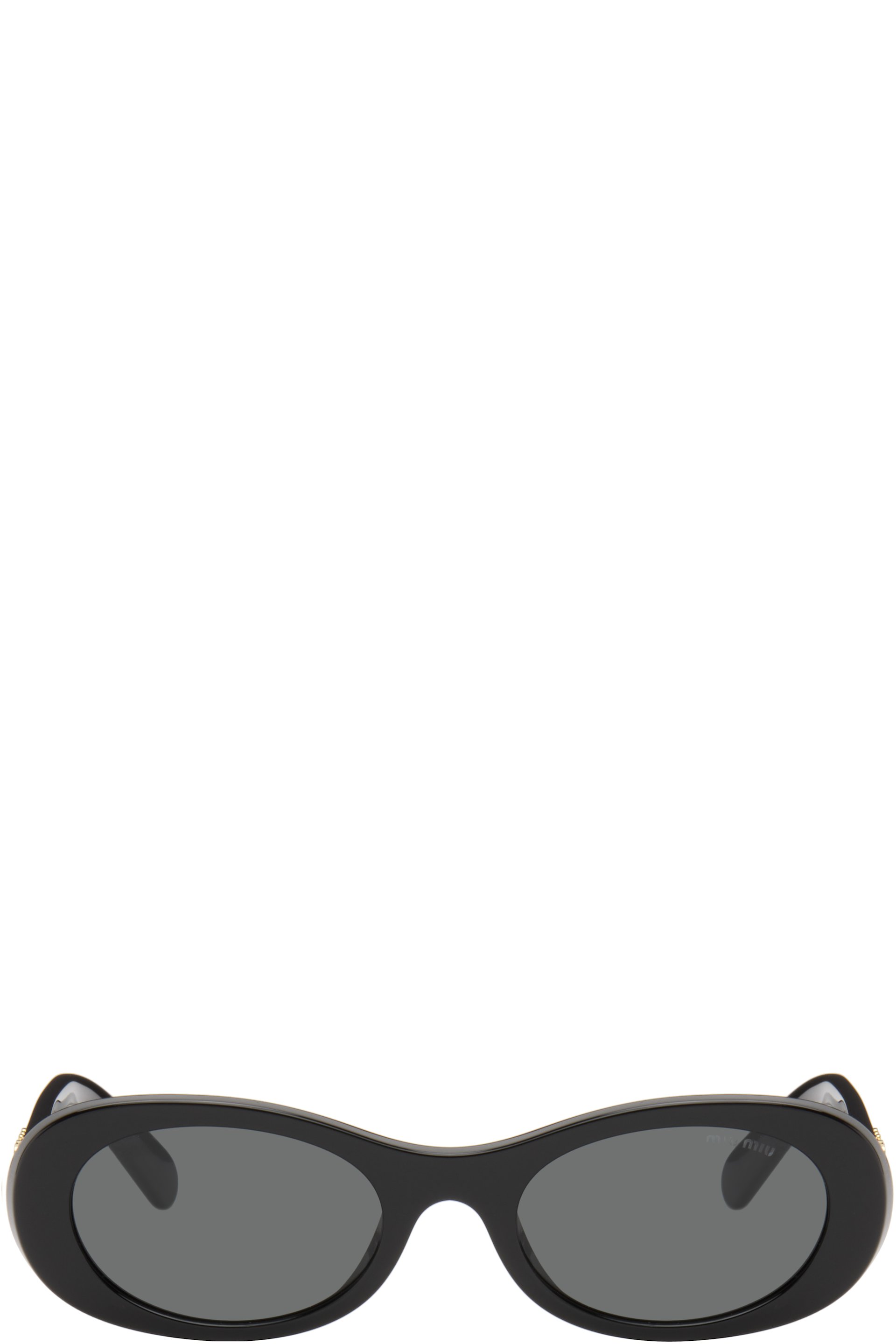 Miu Miu Eyewear - Lunettes de soleil noires à logos - Glimpse