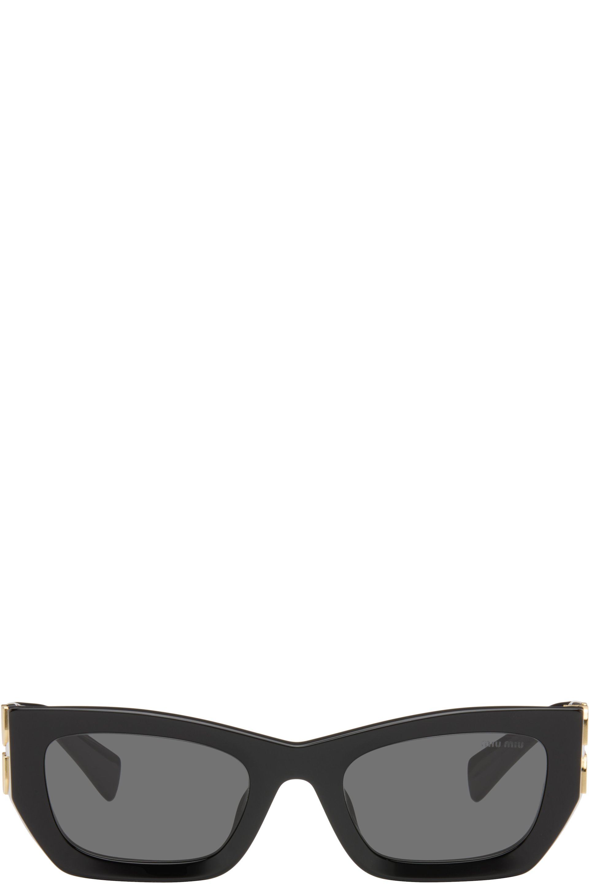 Miu Miu Eyewear - Lunettes de soleil noires à logos - Glimpse