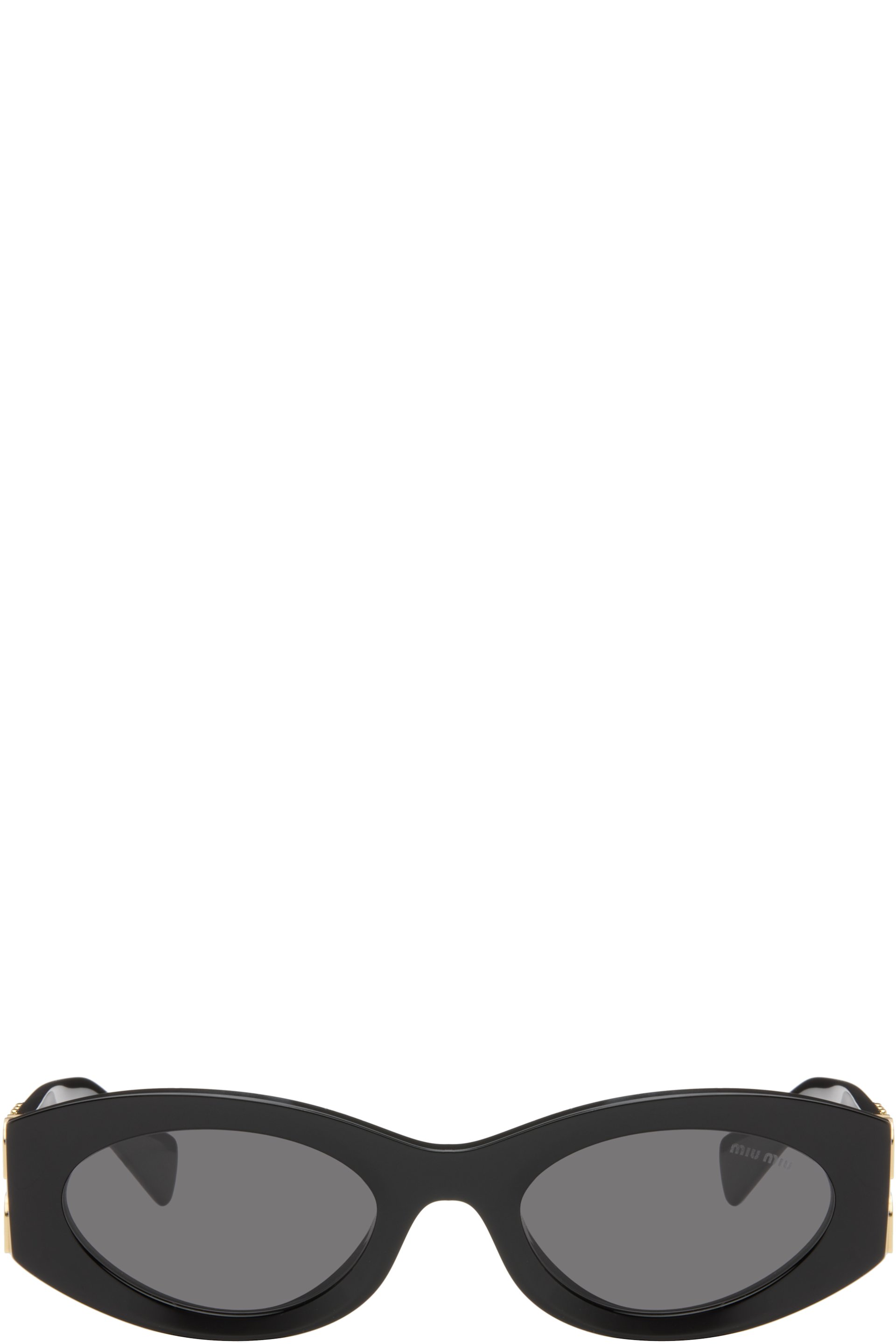 Miu Miu Eyewear - Lunettes de soleil noires à logos - Glimpse