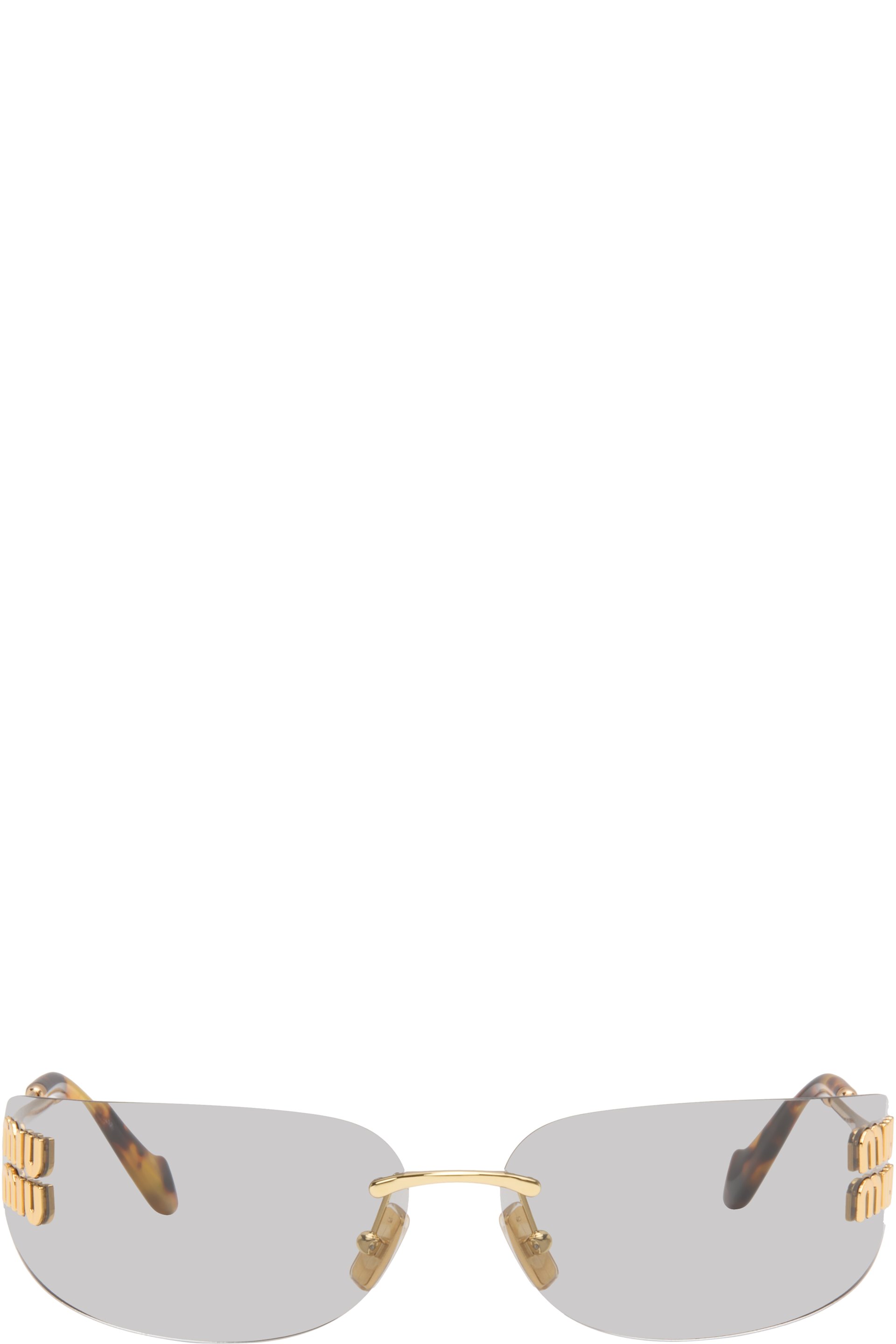 Miu Miu Eyewear - Lunettes de soleil Aube dorées