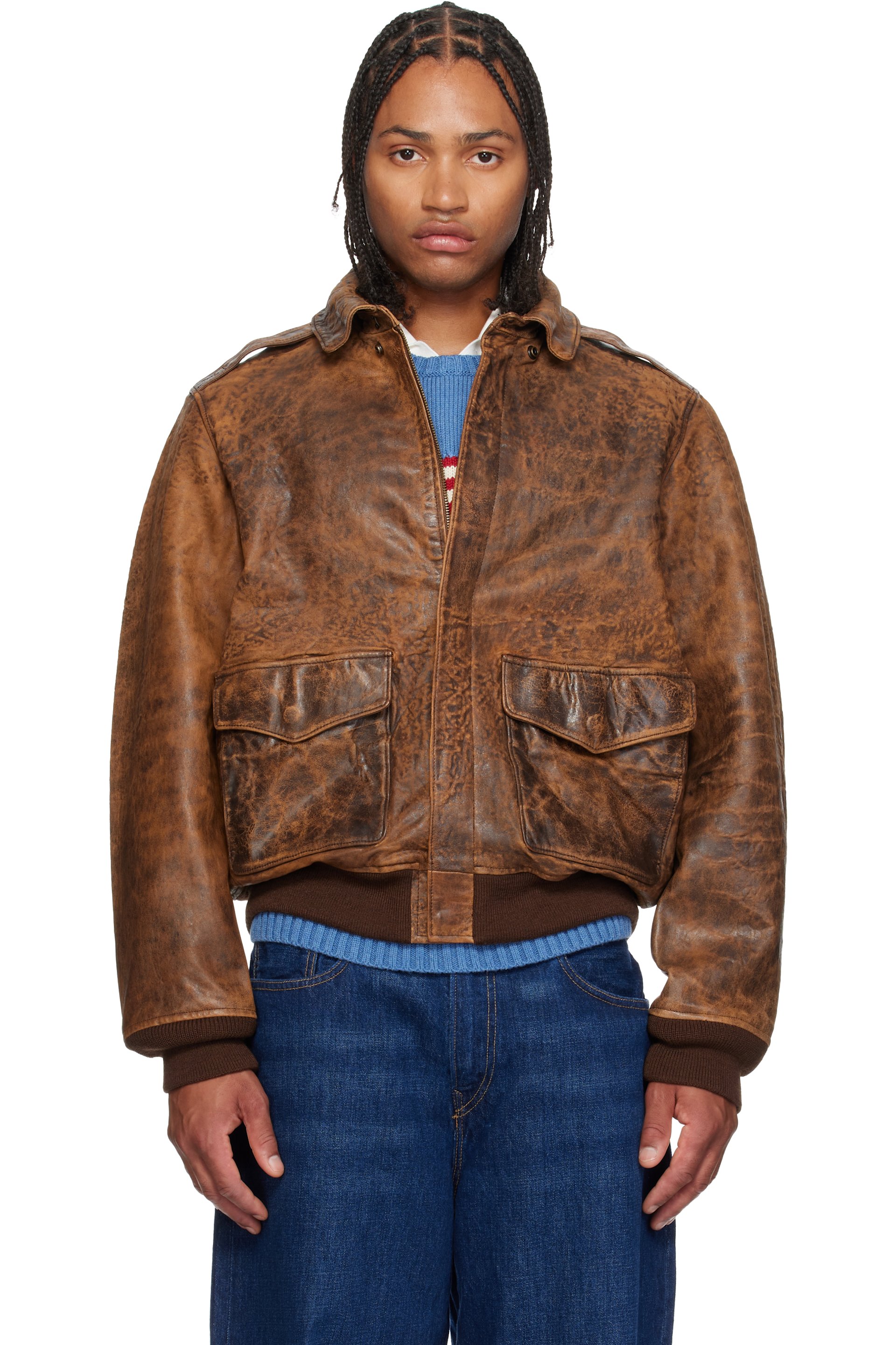 Polo Ralph Lauren - Brown Leather Flight Jacket