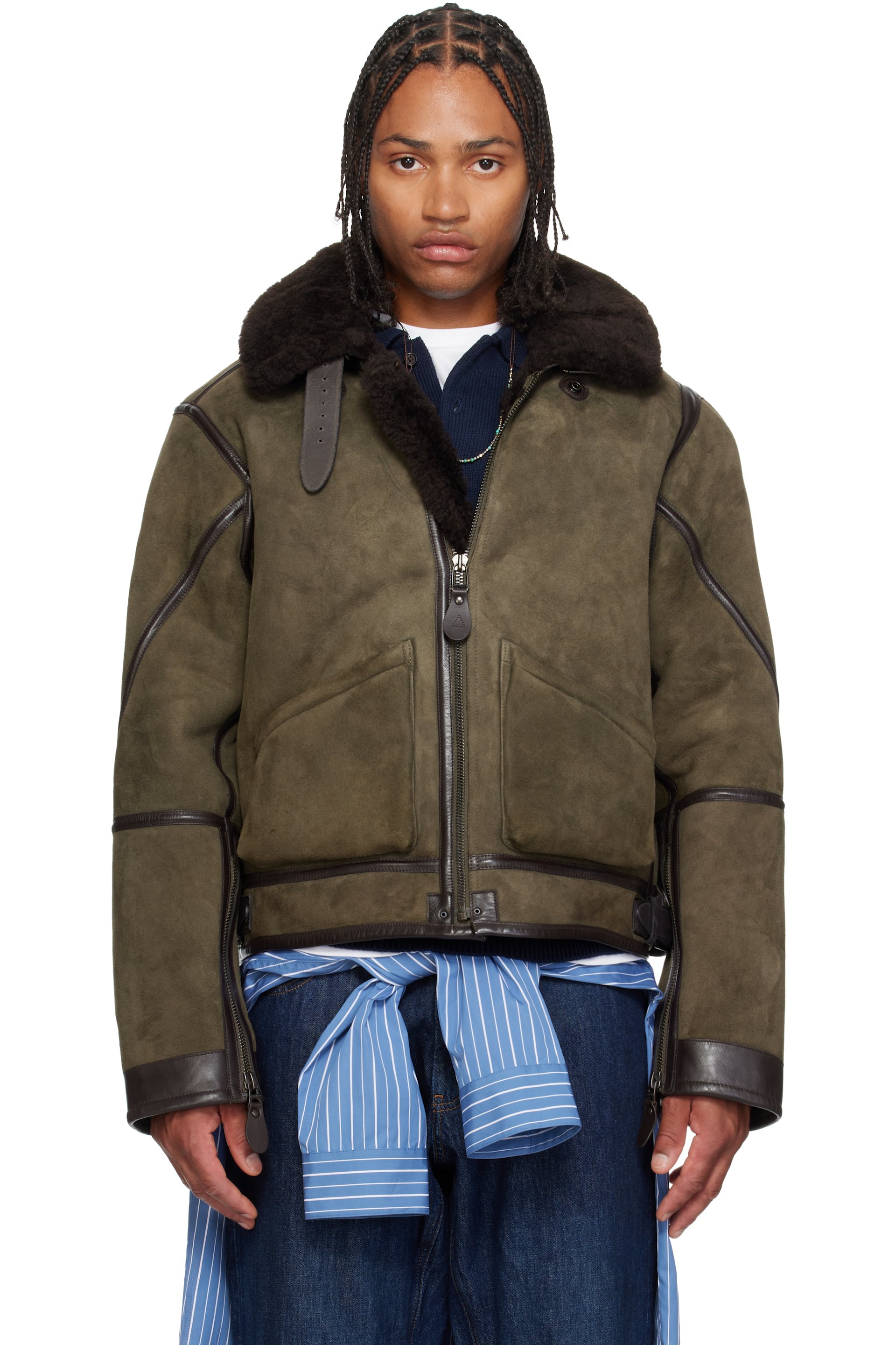 Polo Ralph Lauren - Khaki Shearling Flight Jacket