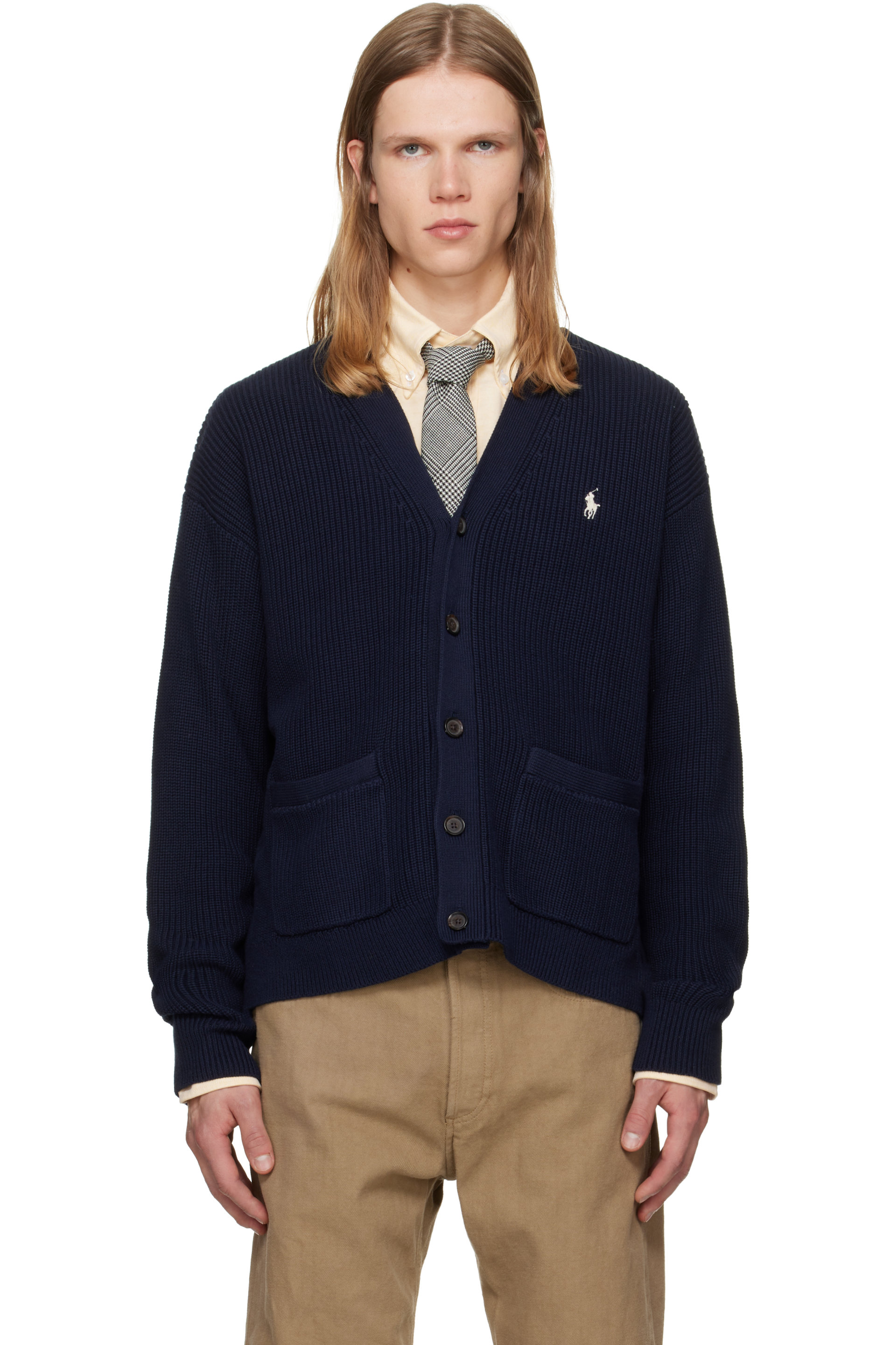Polo Ralph Lauren - ネイビー リブニット カーディガン