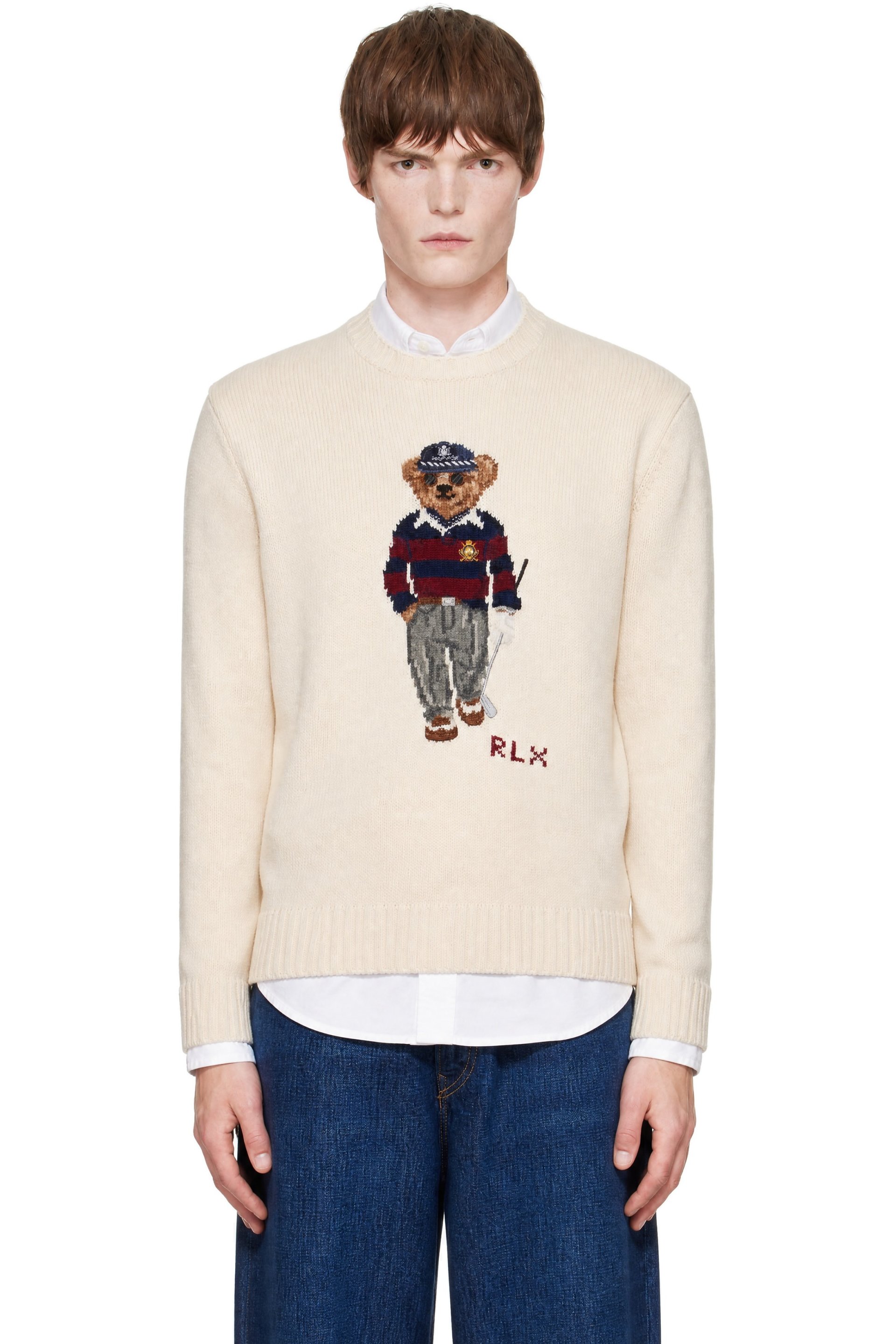 Polo Ralph Lauren - Off-White Polo Bear Performance Sweater