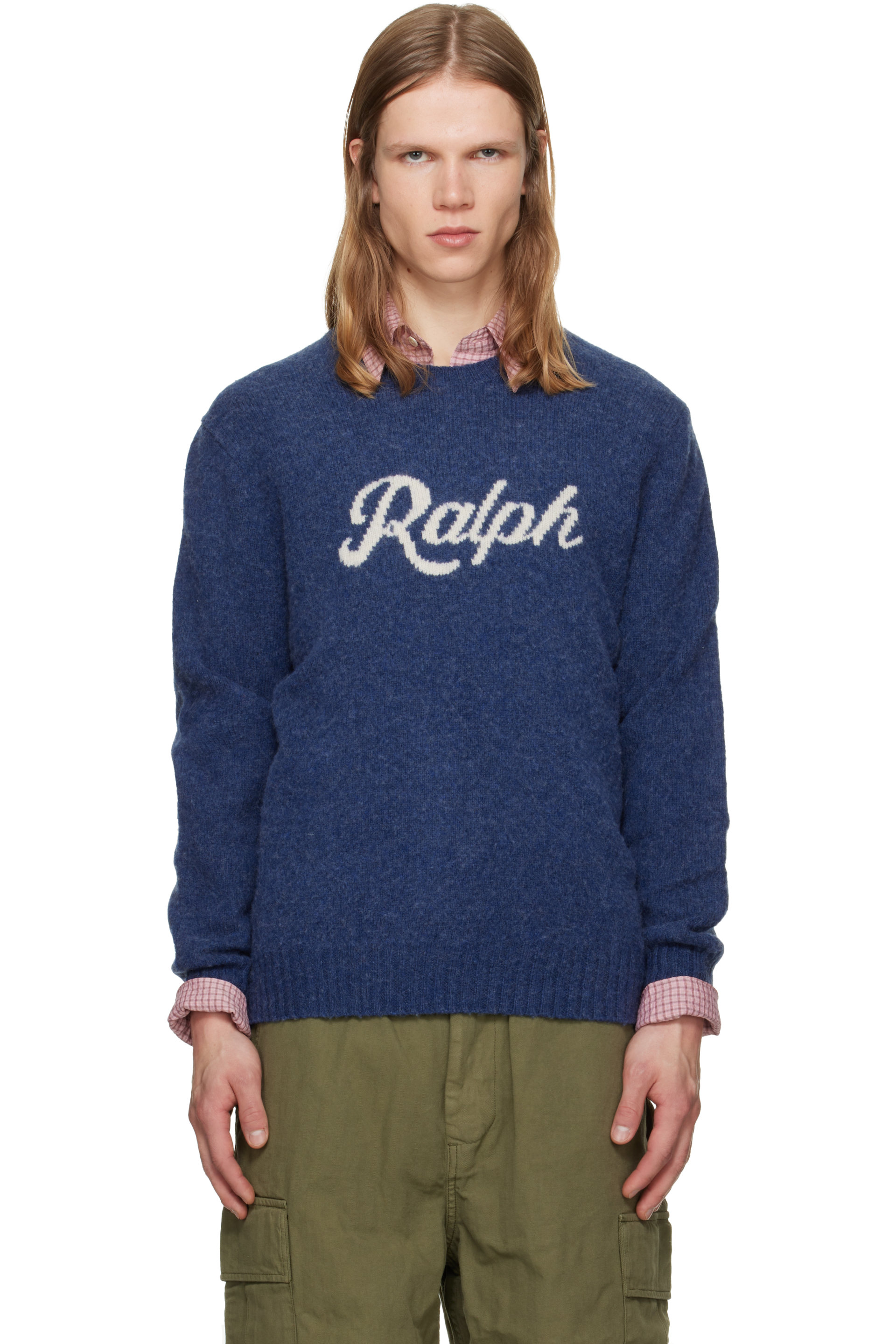 Polo Ralph Lauren - Pull bleu à logo