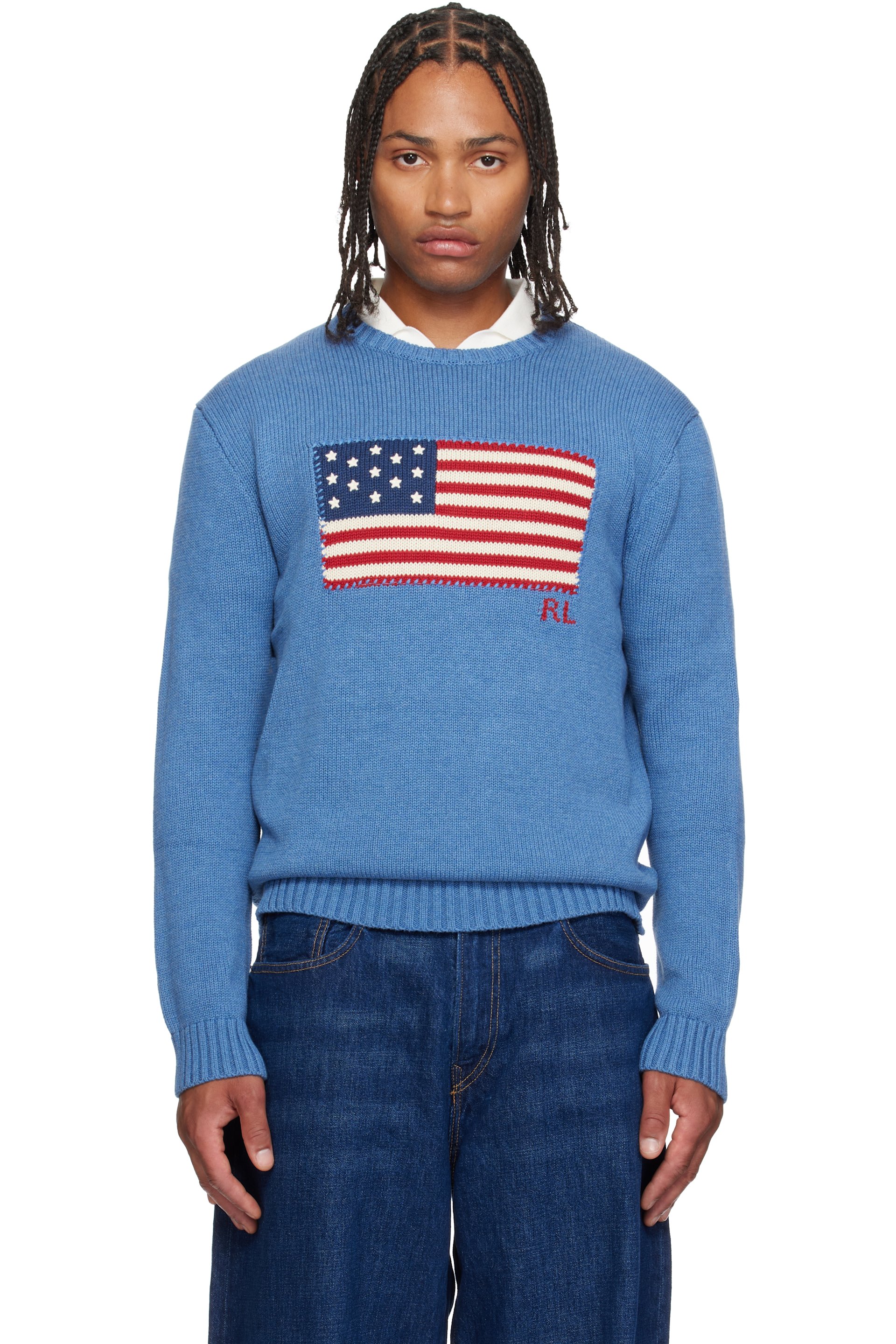 Polo Ralph Lauren - Blue 'The Iconic Flag' Sweater