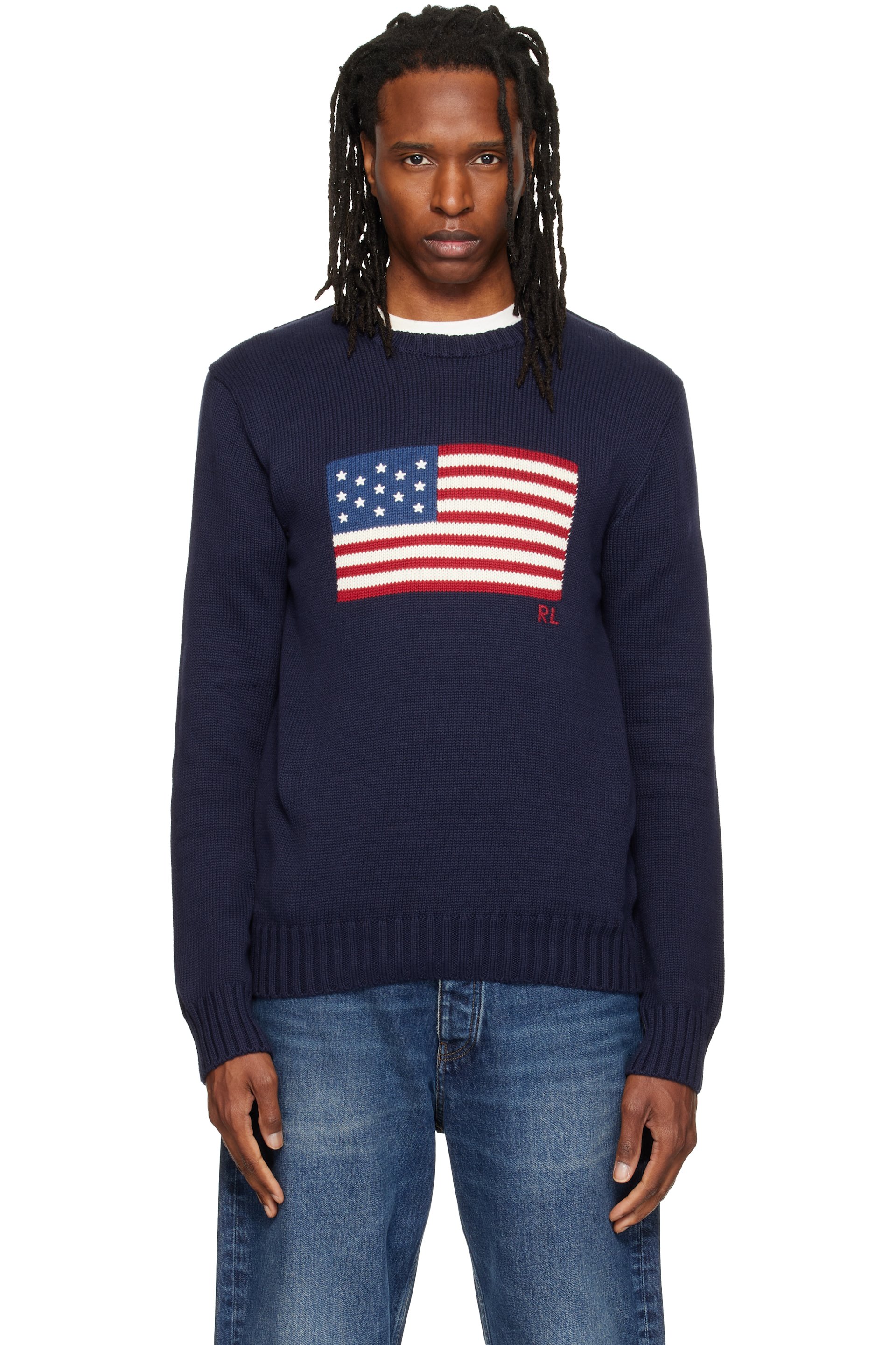 Polo Ralph Lauren - Navy 'The Iconic Flag' Sweater