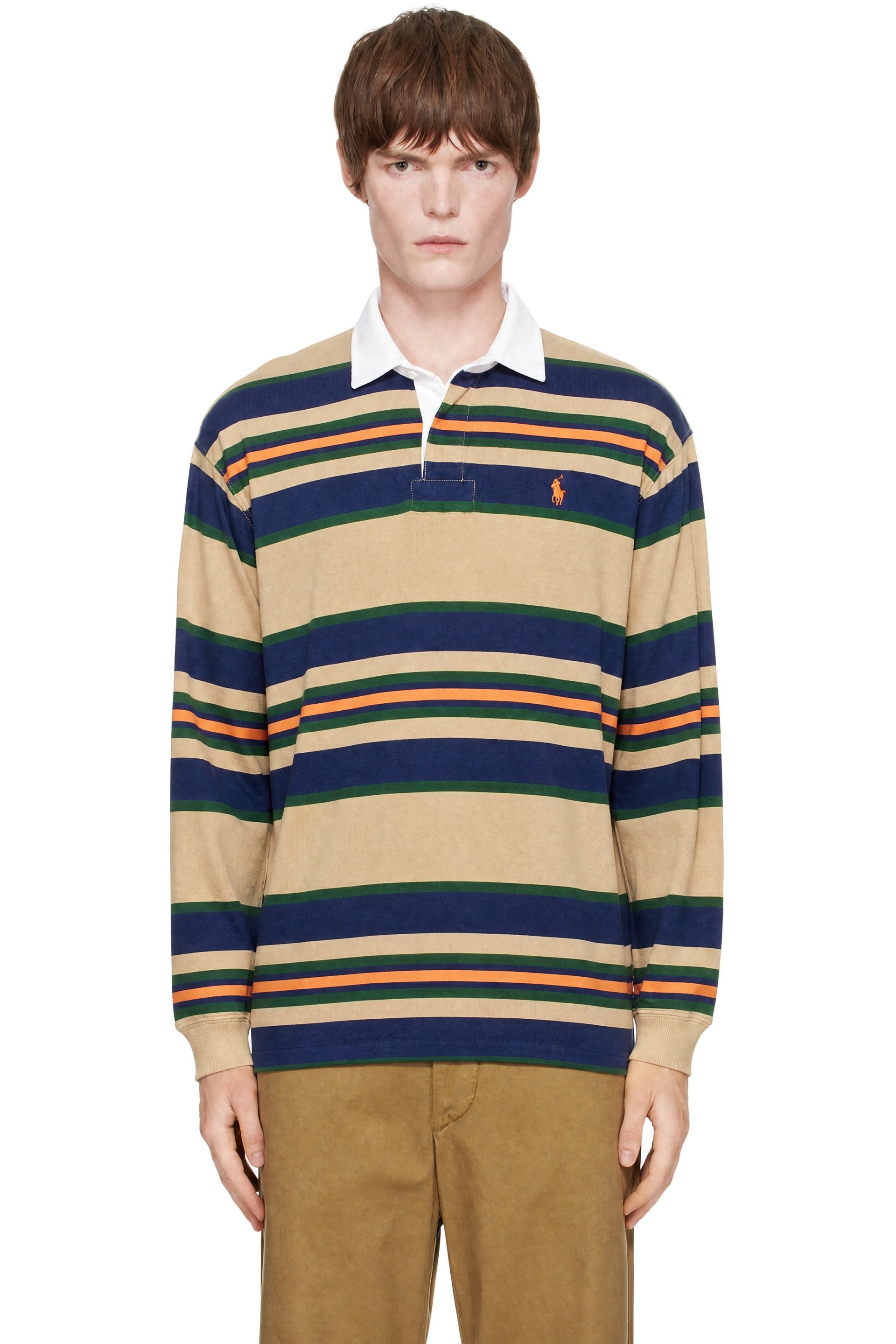 Polo Ralph Lauren - Multicolor Big Fit Striped Jersey Rugby Polo