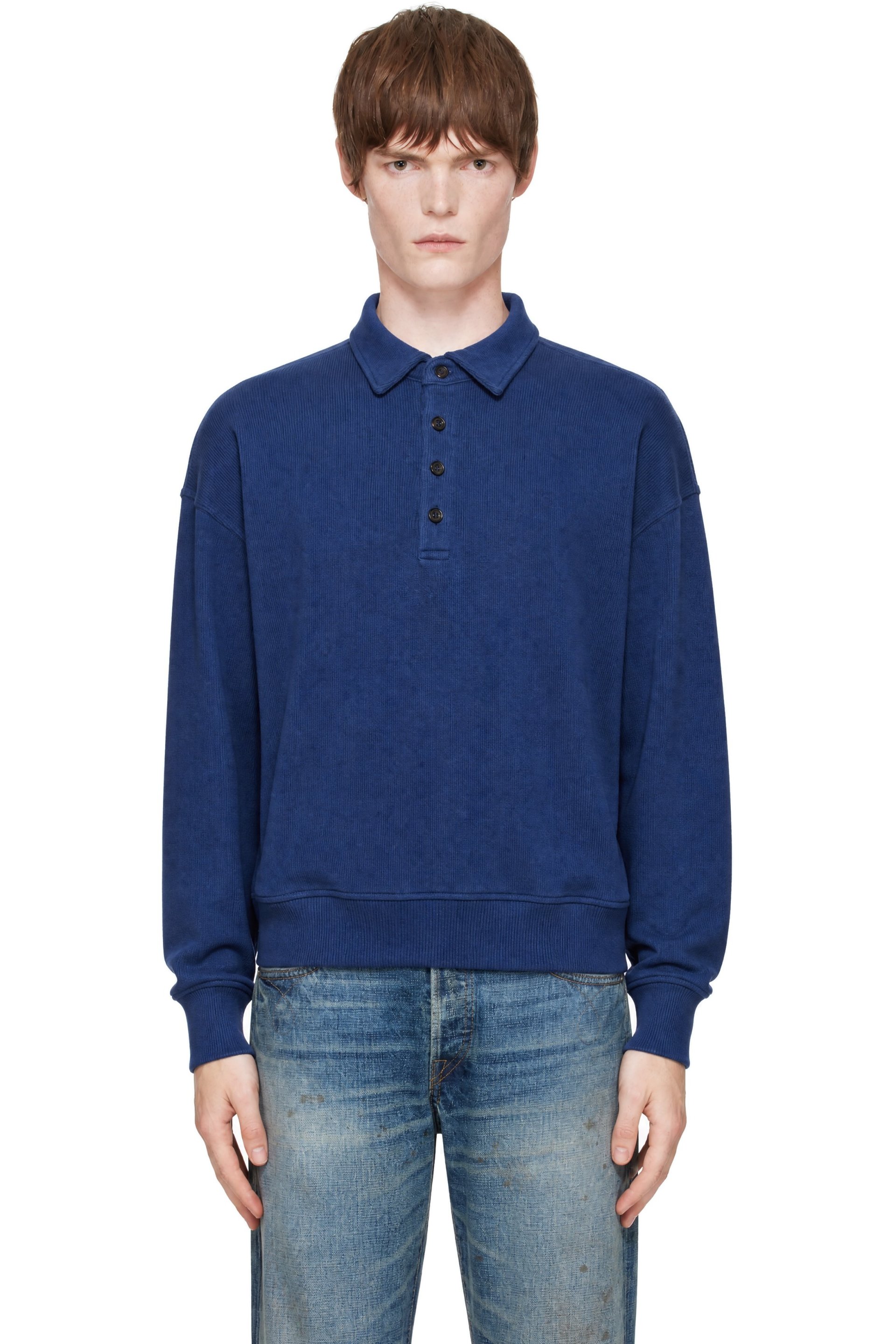 Polo Ralph Lauren - Navy Relaxed Fit Ribbed Pullover Polo