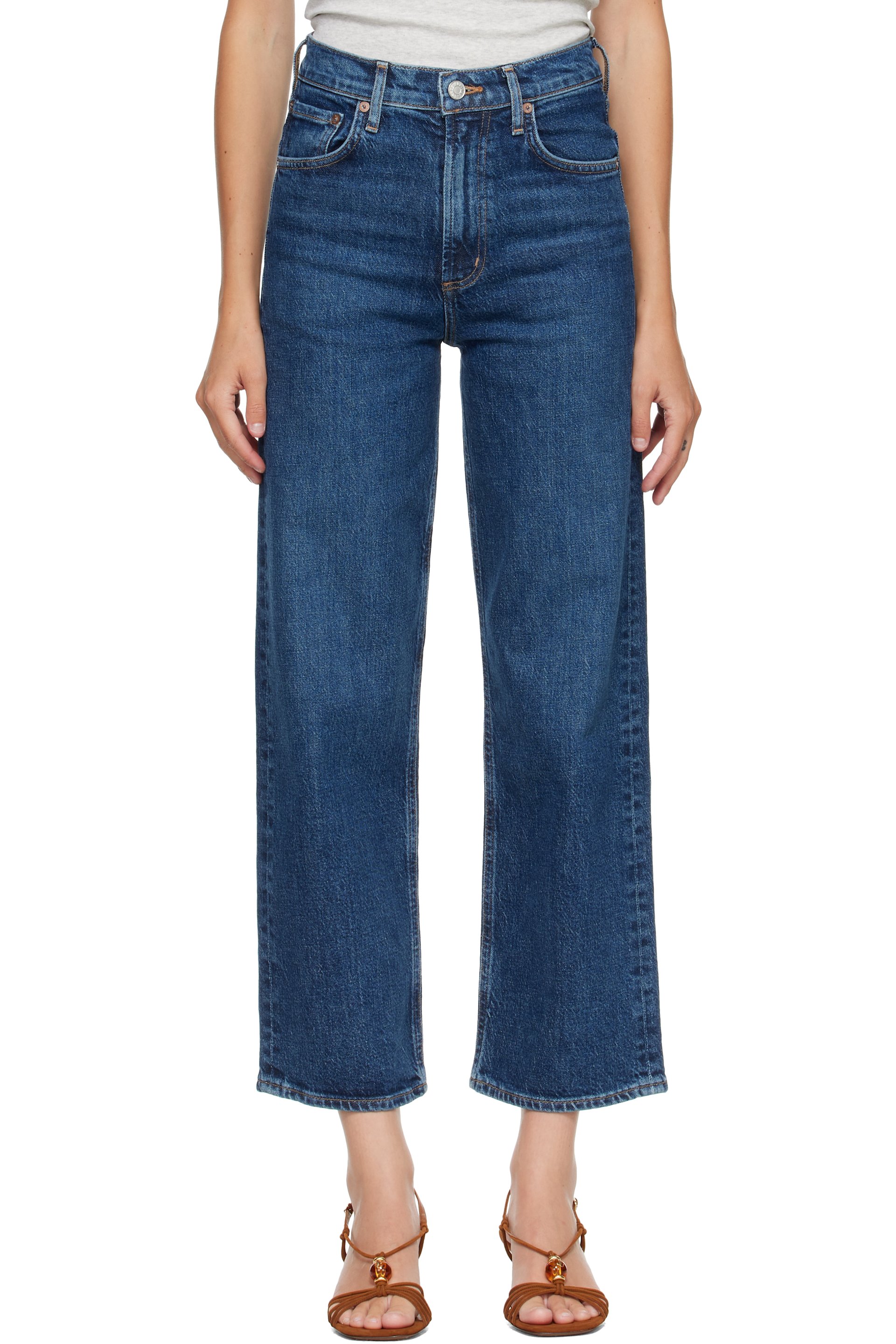 AGOLDE - Blue Ren Comfort Stretch Crop Jeans