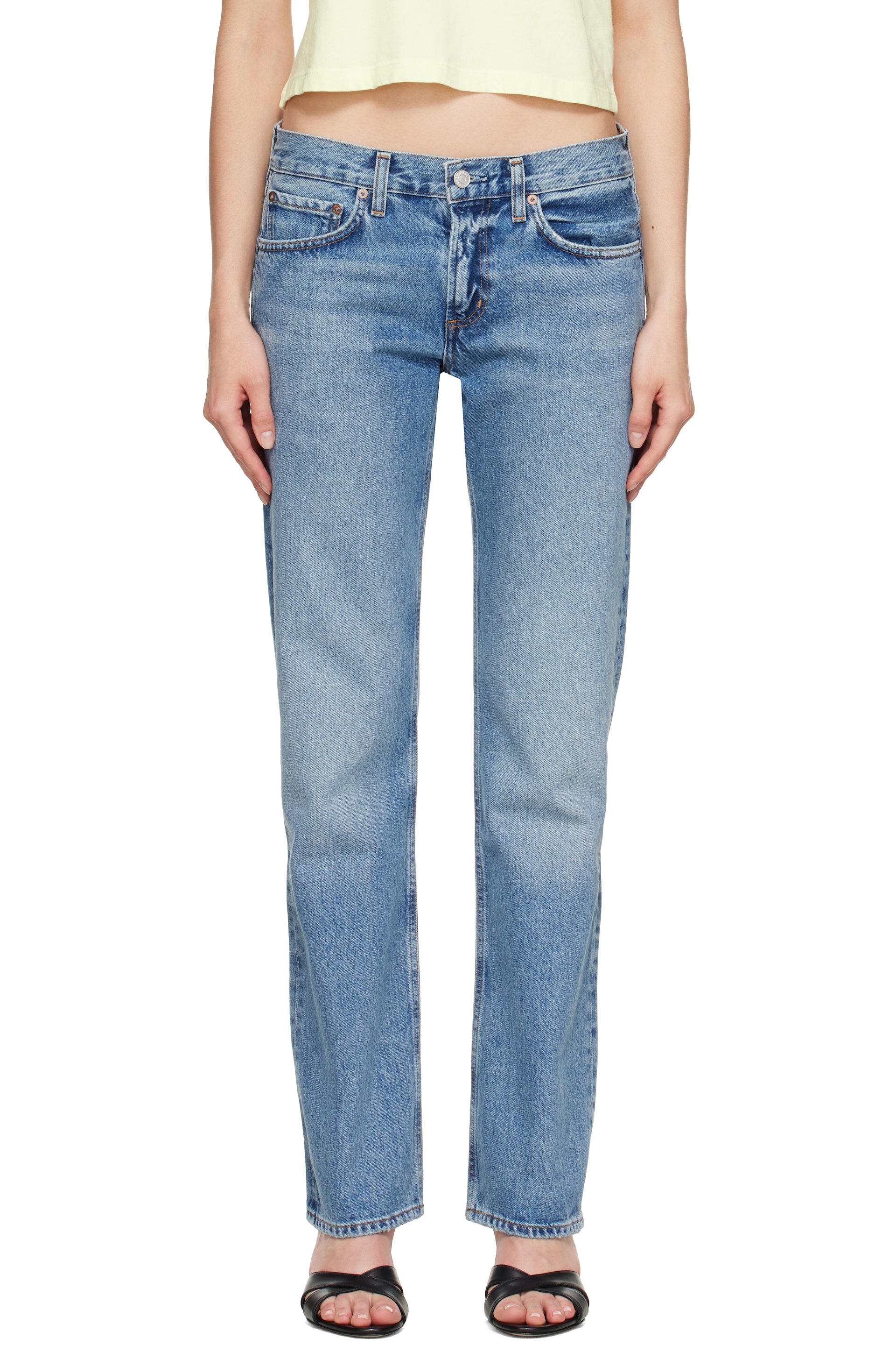 AGOLDE - 蓝色 Low Rise Slim 牛仔裤