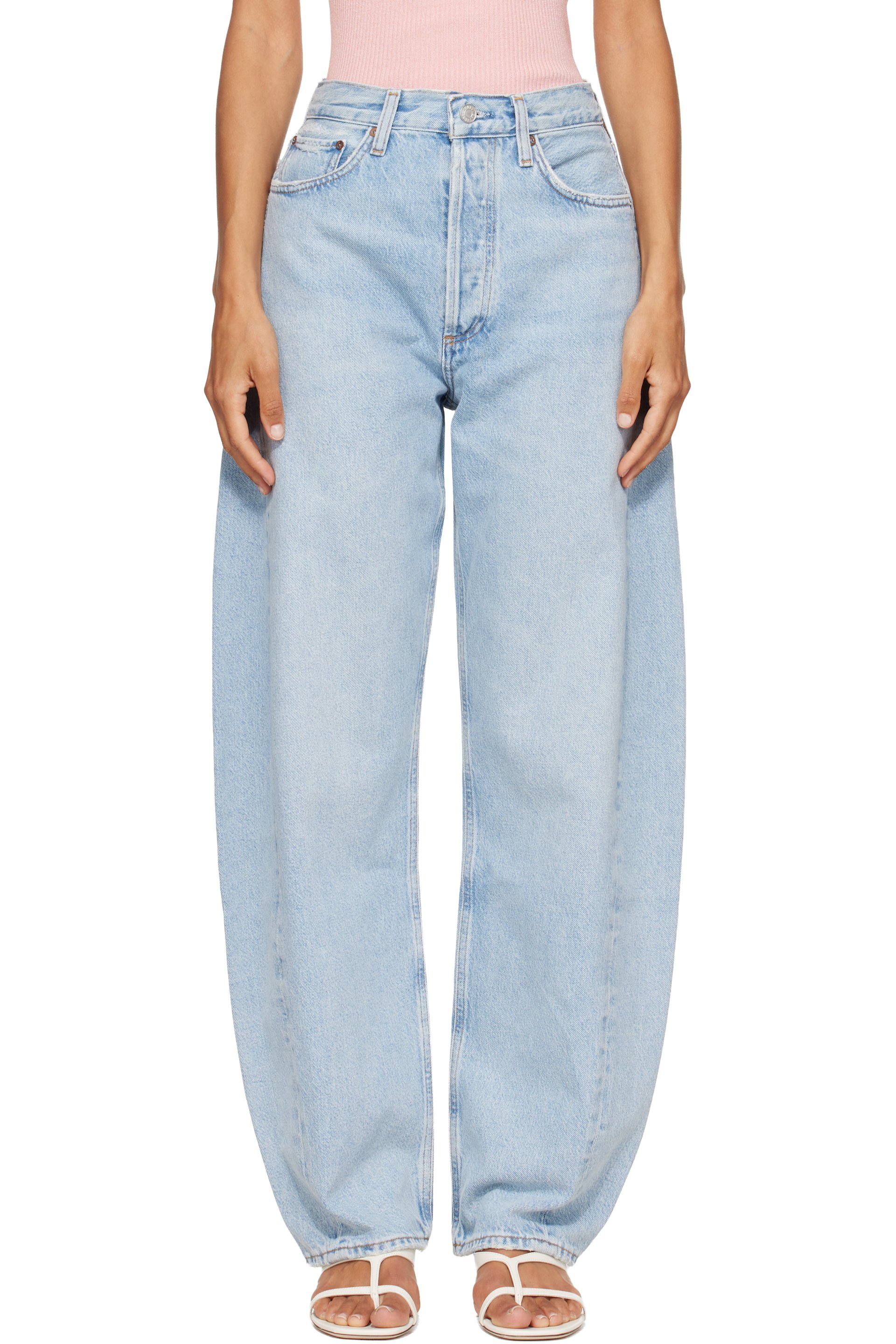 AGOLDE - Blue Luna High Rise Pieced Taper Jeans
