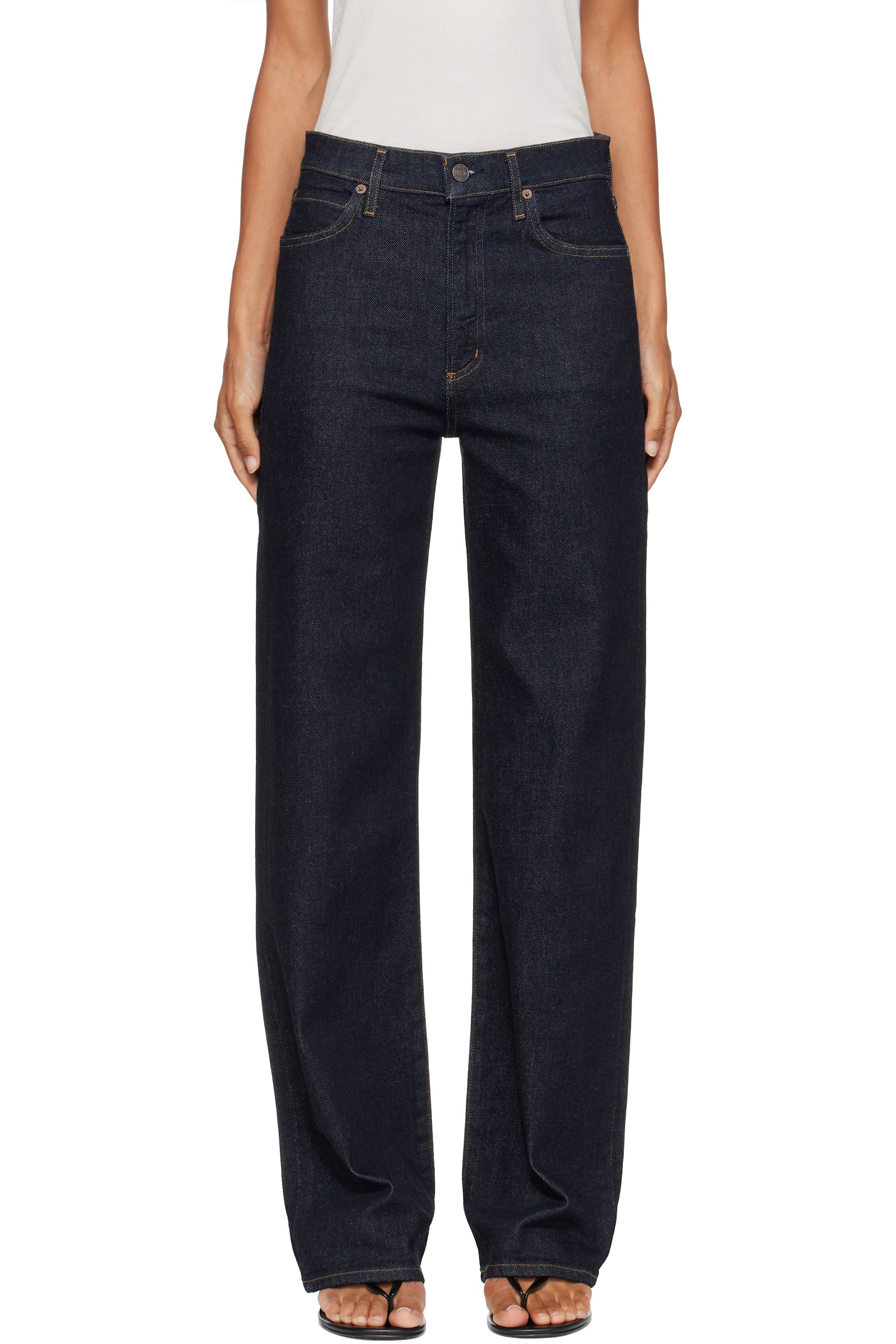 AGOLDE - Navy Harper Straight Jeans