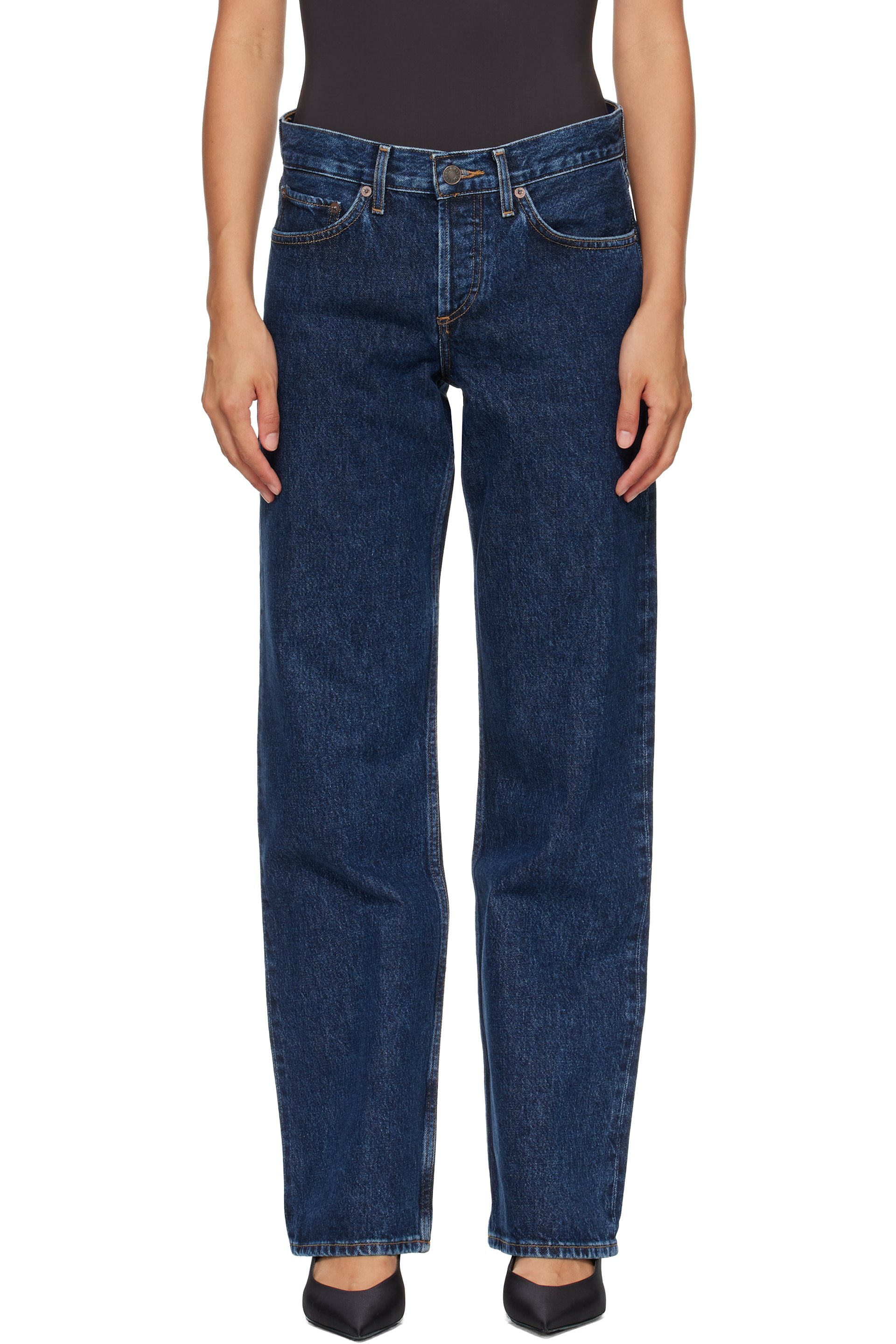 AGOLDE - Indigo Low Rise Loose Jeans