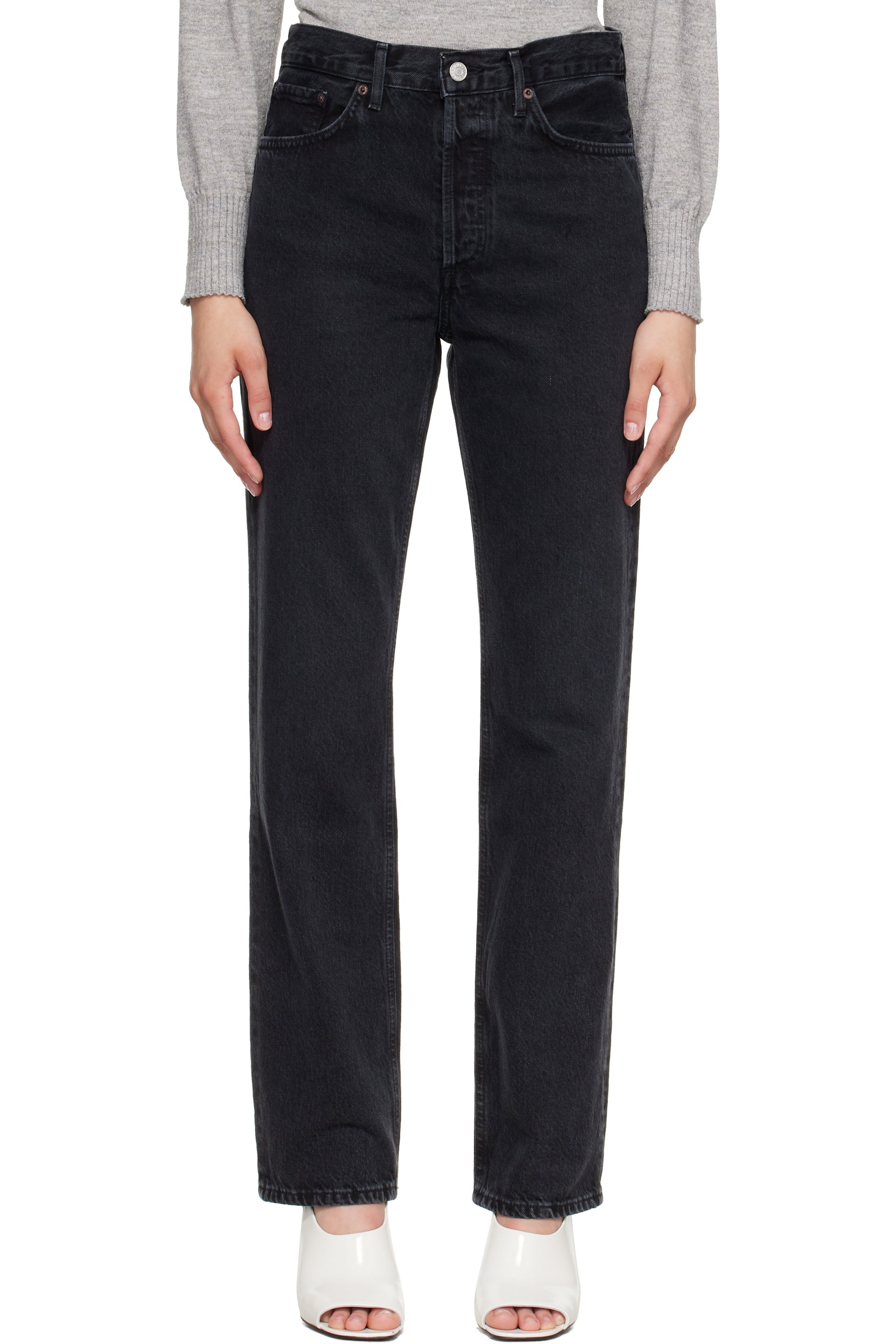 AGOLDE - Black Lana Jeans