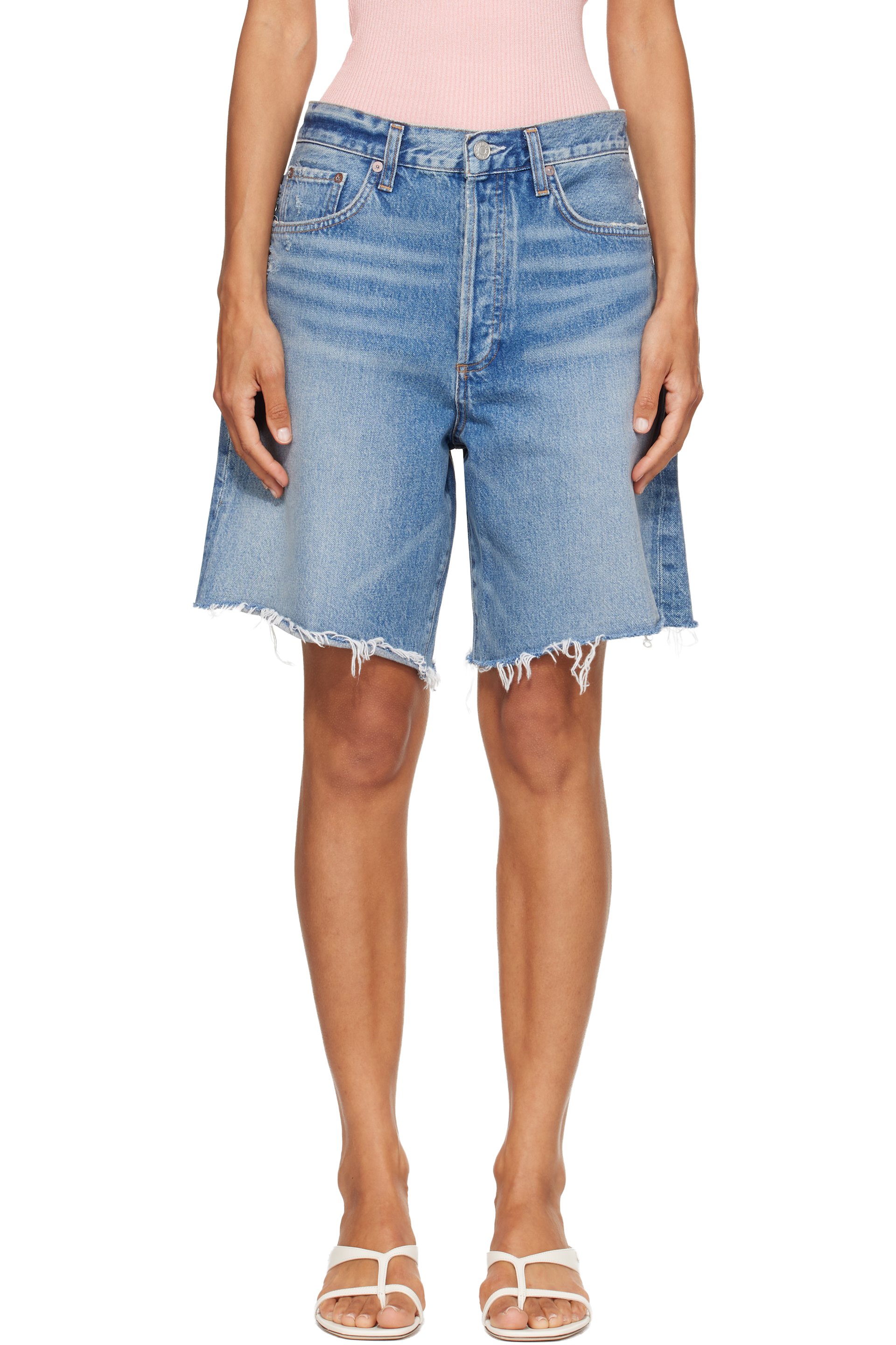 AGOLDE - Blue Indra Denim Shorts