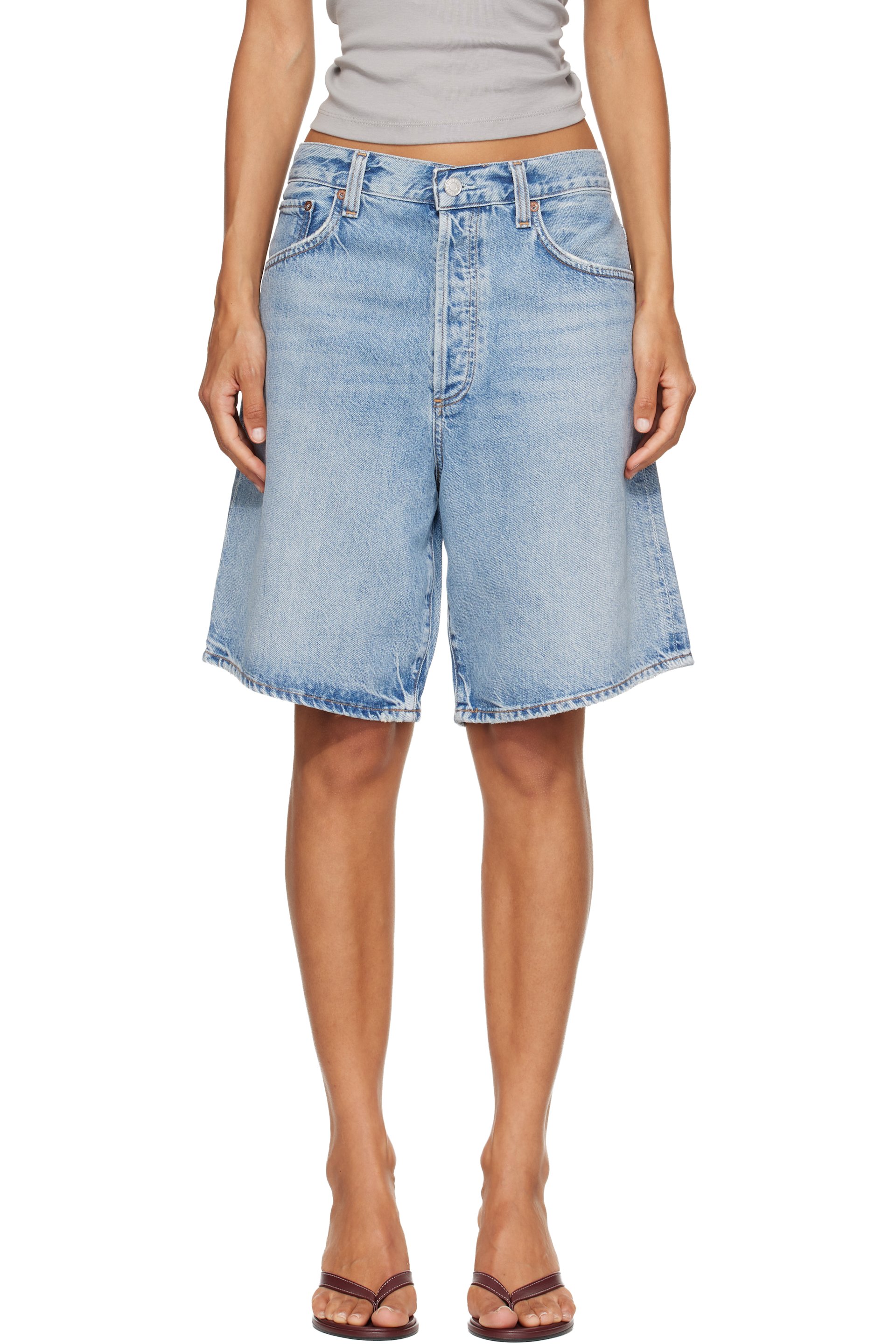 AGOLDE - Blue Indra Denim Shorts