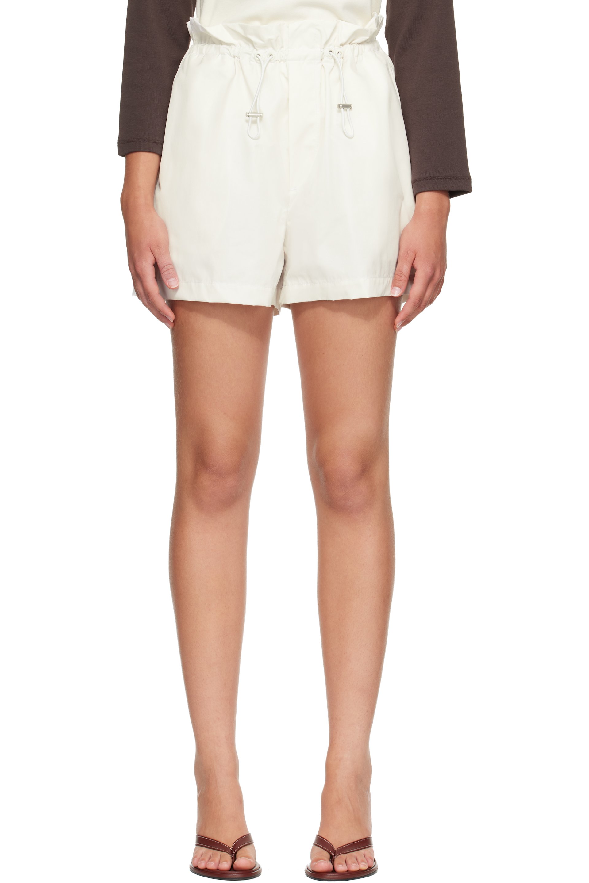 AGOLDE - White Lydia Shorts