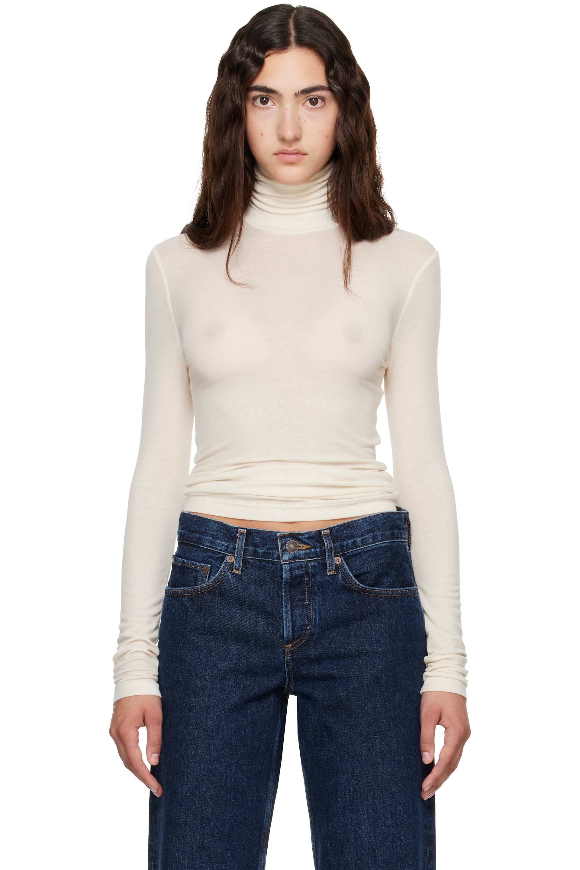 AGOLDE - Off-White Pascale Turtleneck