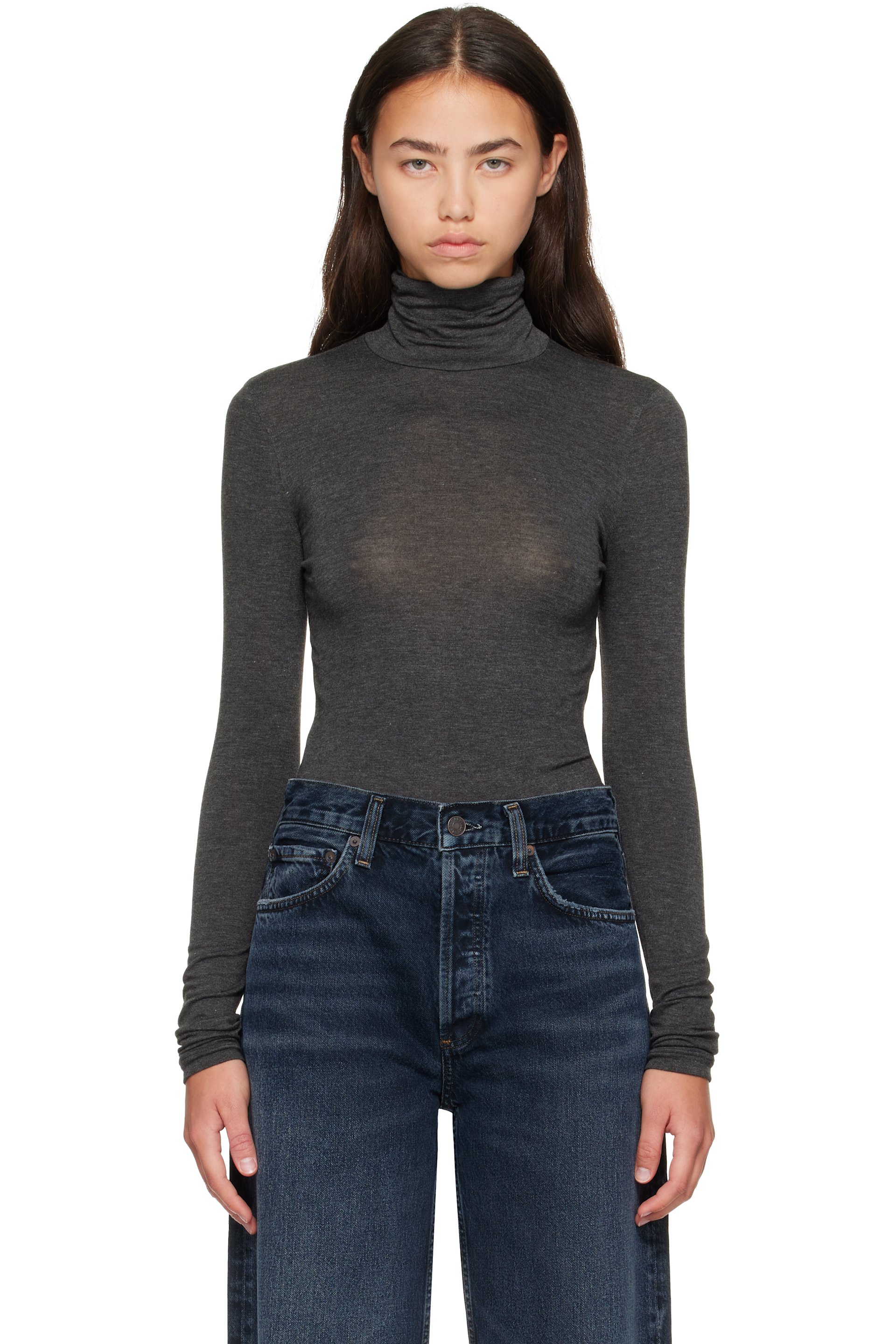 AGOLDE - Gray Pascale Turtleneck