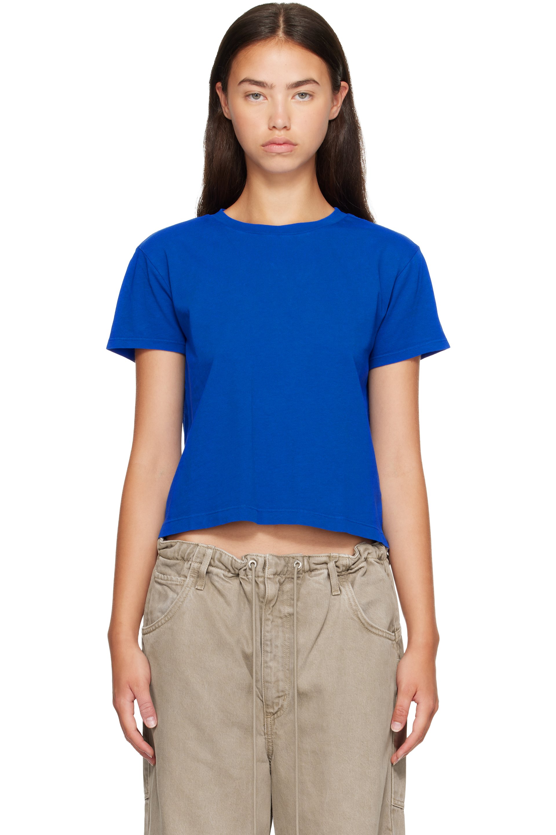AGOLDE - Blue Adine Shrunken T-shirt