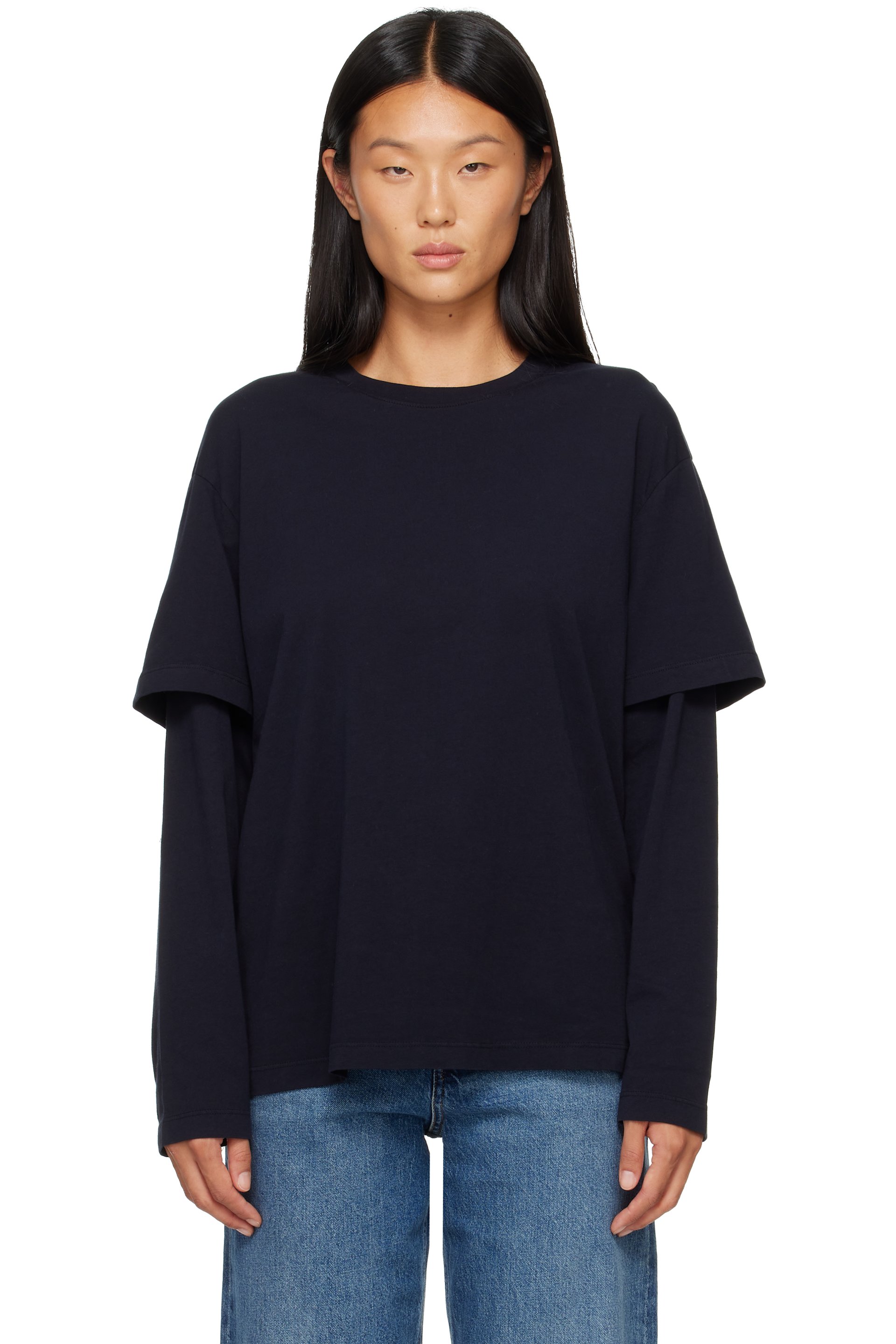 AGOLDE - Navy Lois T-shirt